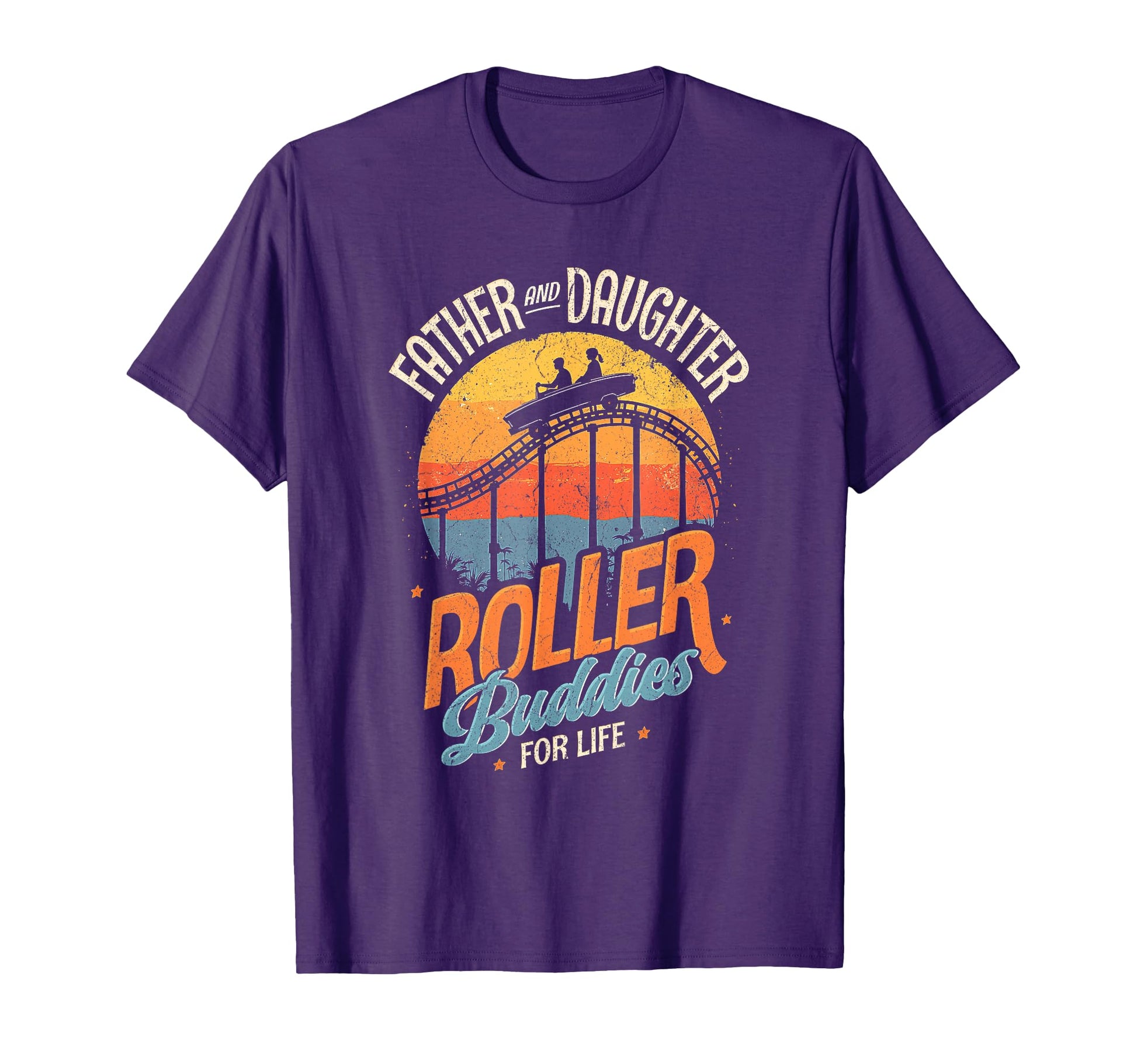 Roller Coaster Father Dad Daughter T-Shirt - Unique Graphic Men Women - T-Shirt, Sweatshirt, Hoodie