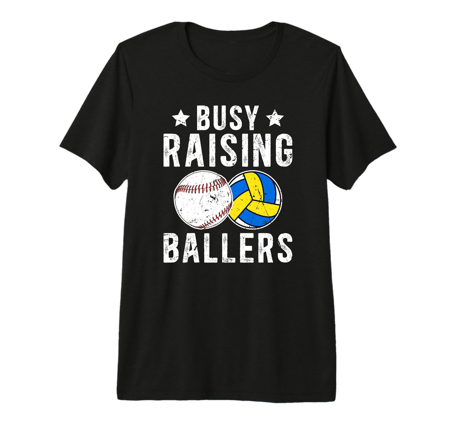Mens Busy Raising Ballers Volleyball T-Shirt - Minimalist Print Men Women - T-Shirt, Sweatshirt, Hoodie