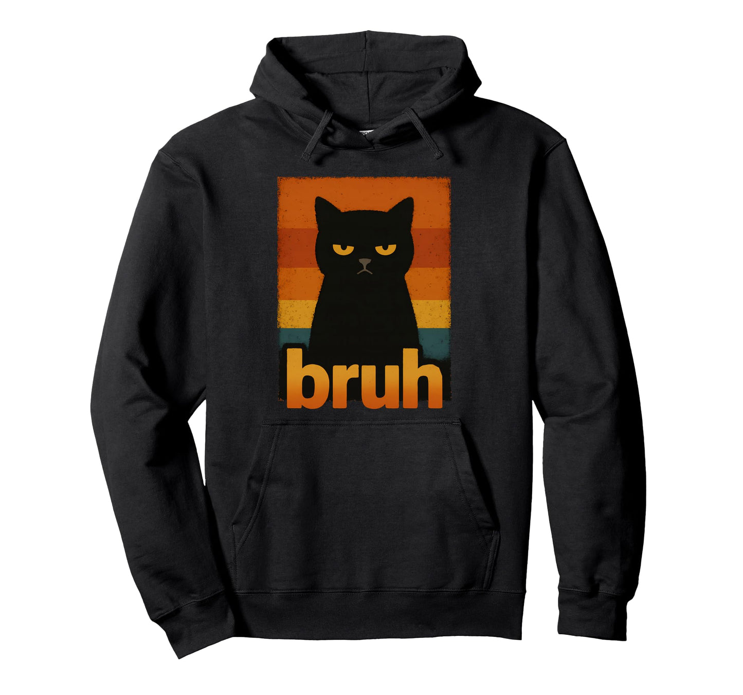 Bruh Cat Funny Meme Teen Hoodie - Casual Everyday Wear Unisex - T-Shirt, Sweatshirt, Hoodie