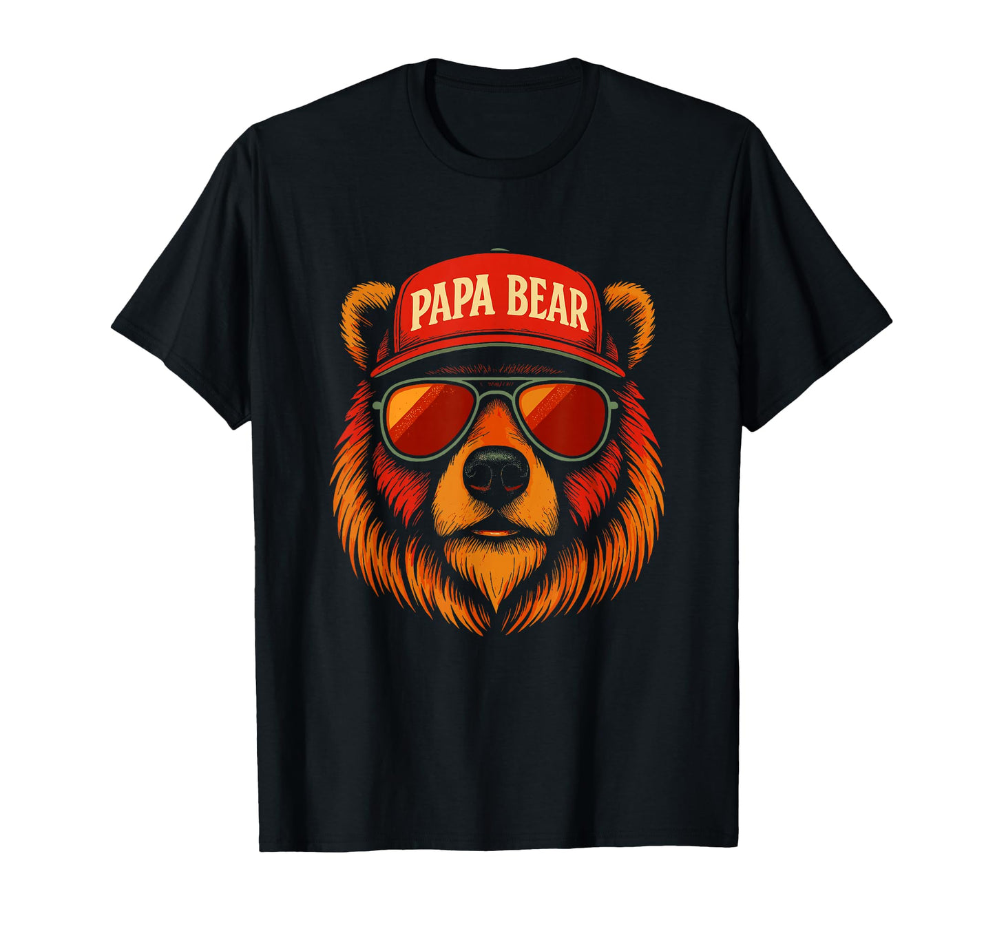 Papa Bear Funny Dad Gift Sunglasses T-Shirt - Trendy Graphic for Adults - T-Shirt, Sweatshirt, Hoodie