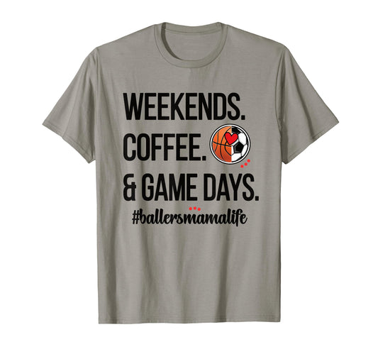 Baller Mama Proud Soccer Basketball T-Shirt - Minimalist Print Unisex - T-Shirt, Sweatshirt, Hoodie