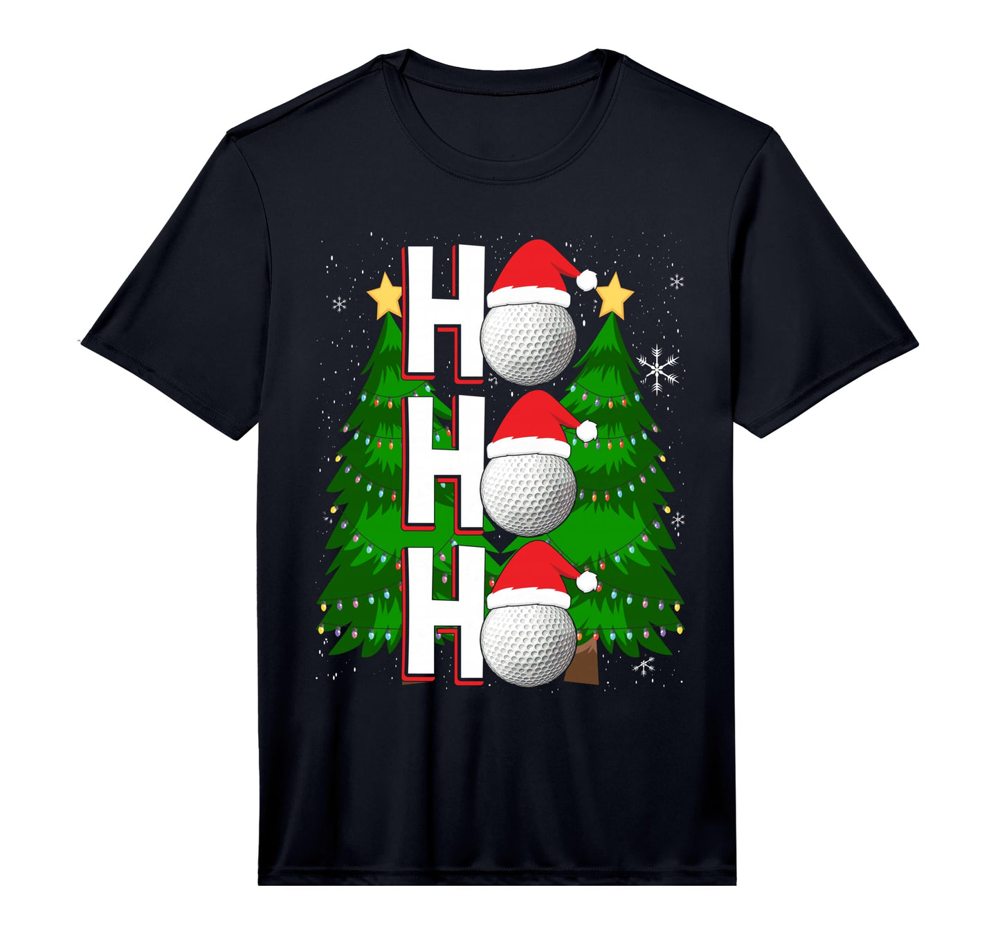 Golf Ball Santa Hat Golfing Party T-Shirt - Novelty Apparel for Adults - T-Shirt, Sweatshirt, Hoodie