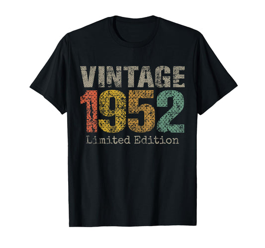 1952 Text 74Th Birthday Gift 74 Year T-Shirt - Unique Graphic for Adults - T-Shirt, Sweatshirt, Hoodie