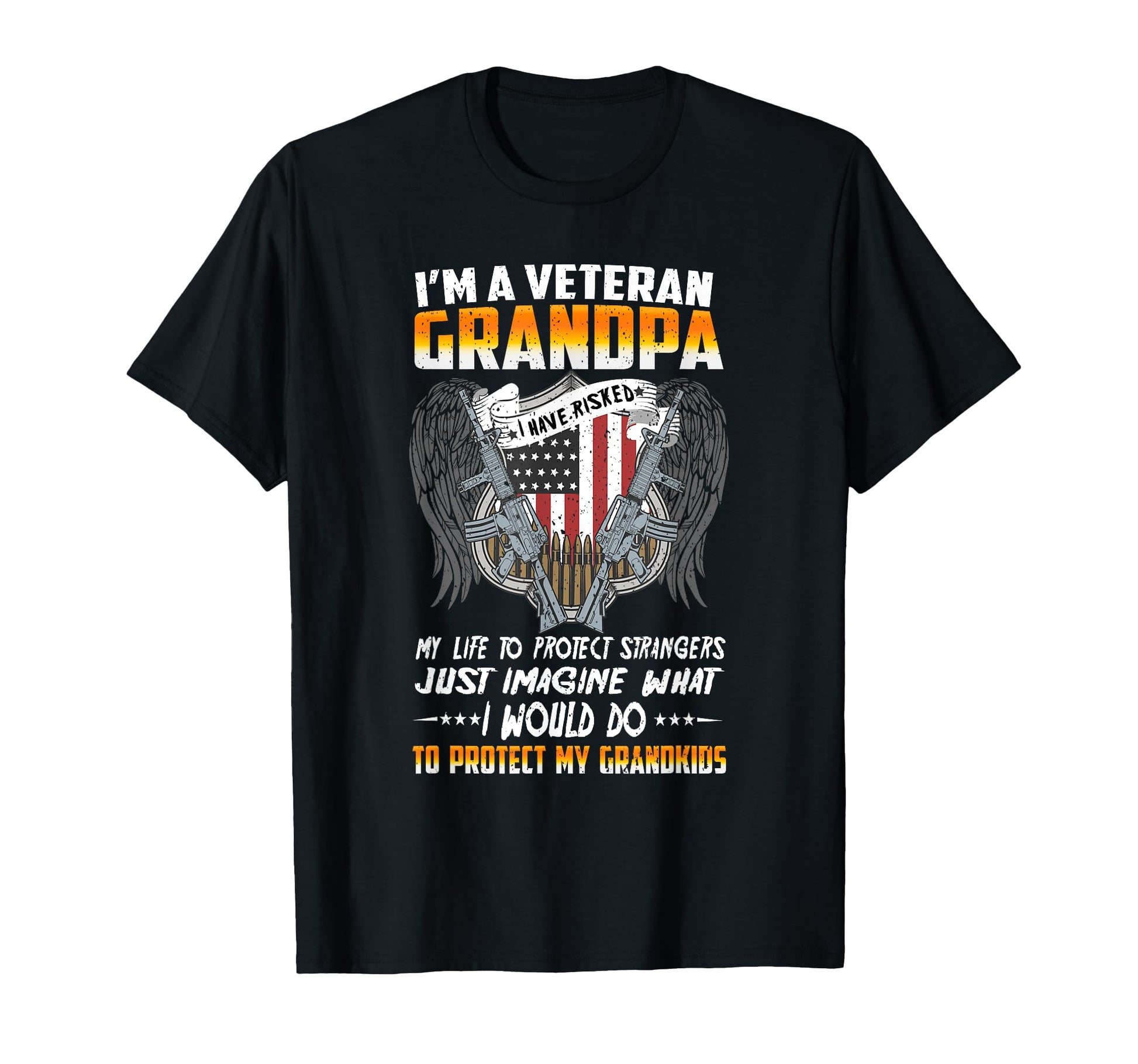 Im Veteran Grandpa Proud Veteran Dad T-Shirt - Custom Art Print Men Women - T-Shirt, Sweatshirt, Hoodie
