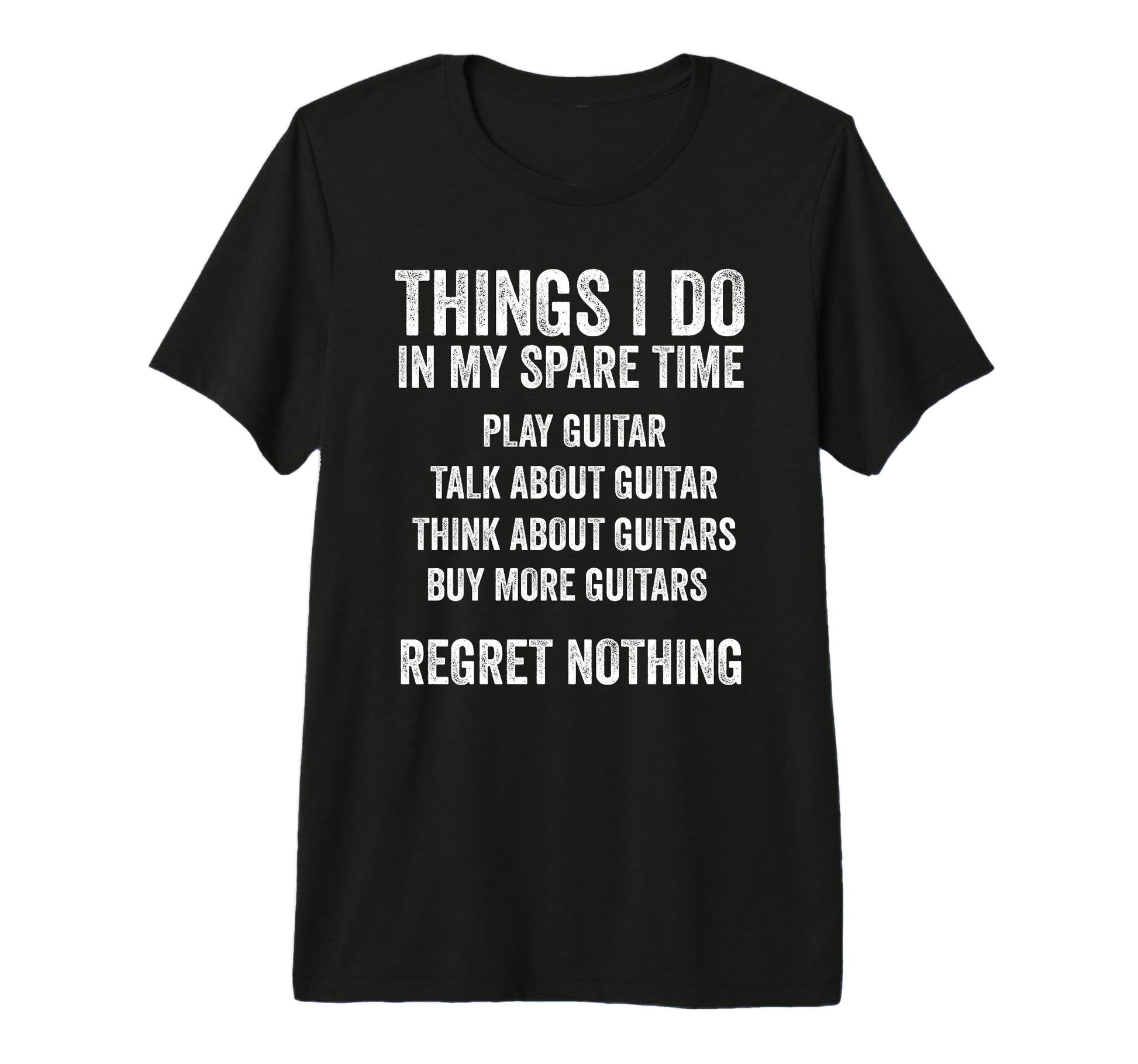 Funny Guitar Dad Regret Nothing T-Shirt - Aesthetic Graphic for Adults - T-Shirt, Sweatshirt, Hoodie