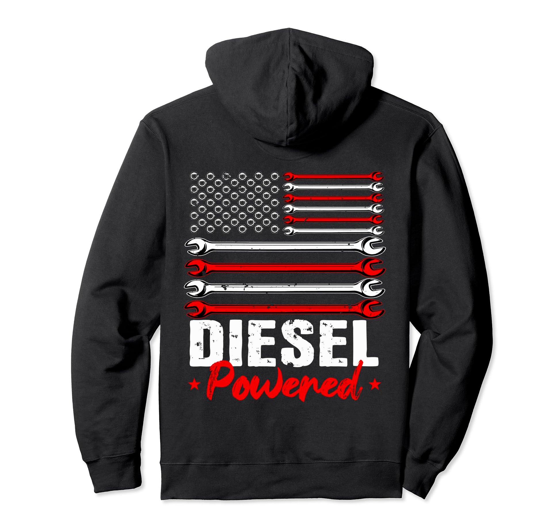 Diesel Mechanic Gifts Back Hoodie - Unique Graphic for Adults - T-Shirt, Sweatshirt, Hoodie