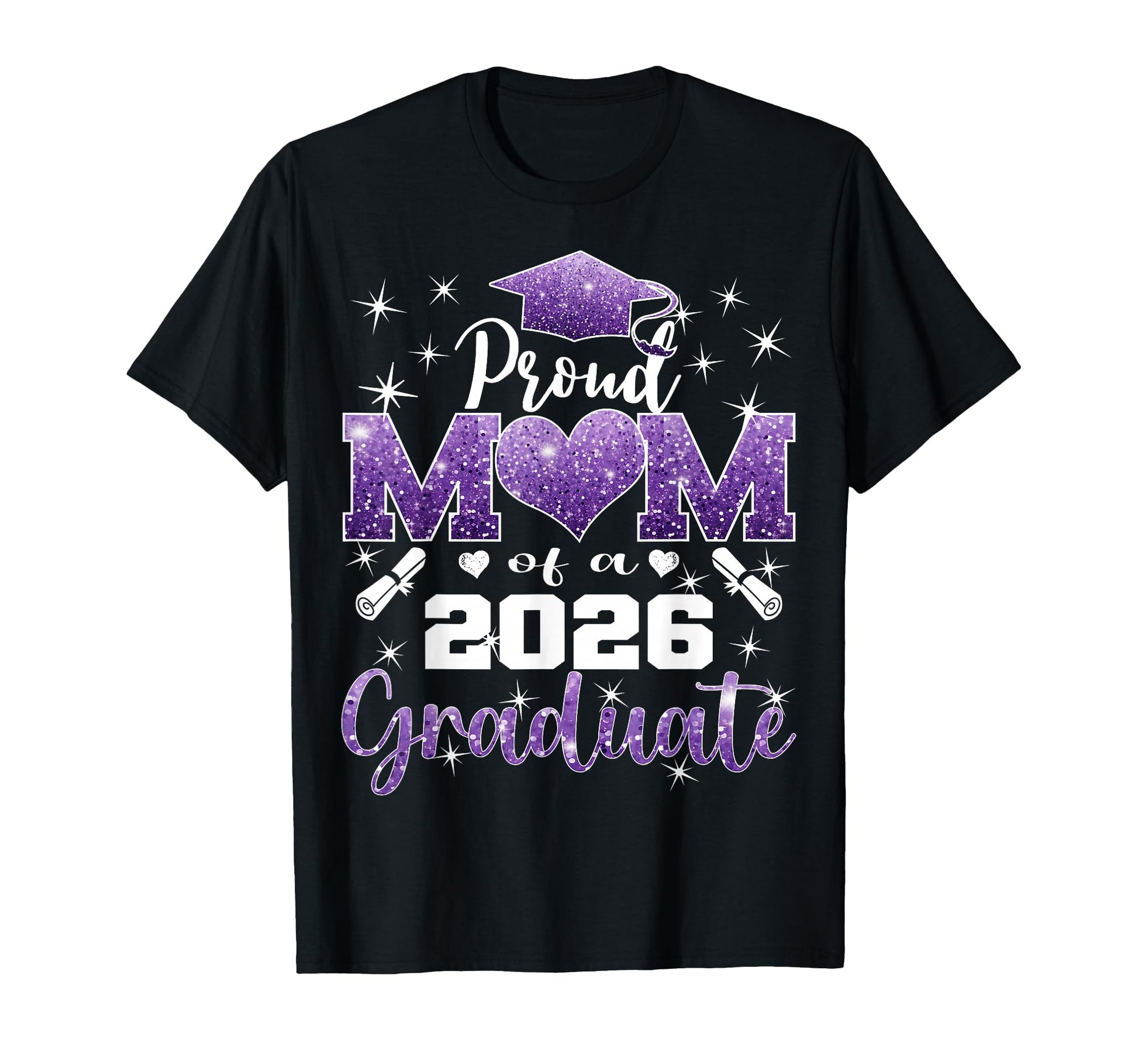 Super Proud Mom 2026 Graduate Senior T-Shirt - Minimalist Print Men Women - T-Shirt, Sweatshirt, Hoodie