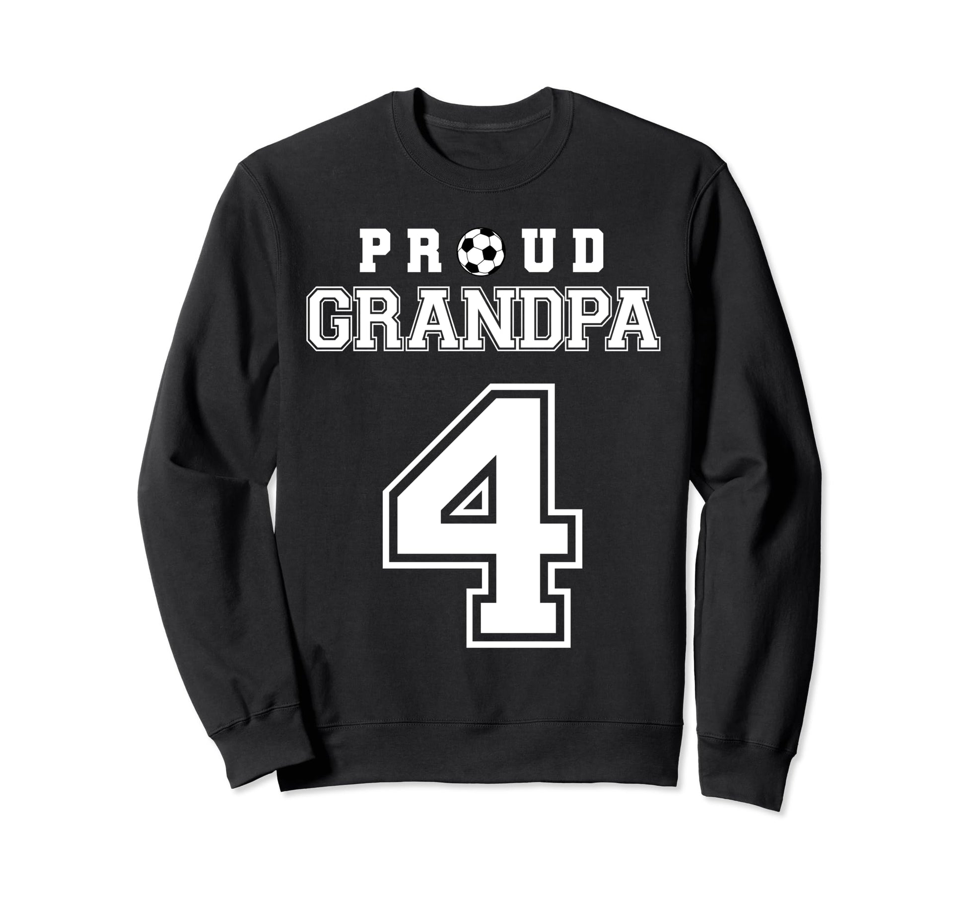 Number 4 Custom Proud Soccer Sweatshirt - Aesthetic Graphic for Adults - T-Shirt, Sweatshirt, Hoodie