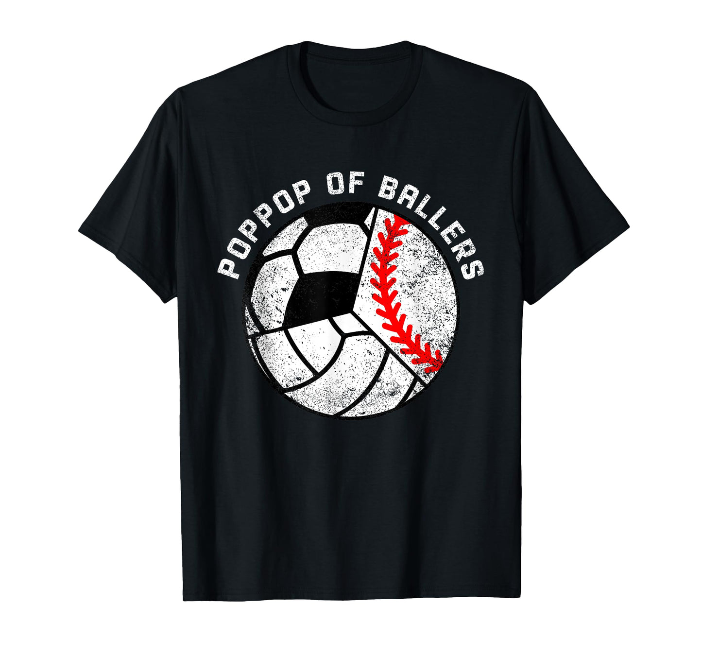 Poppop Ballers Funny Baseball T-Shirt - Fun Novelty Design for Adults - T-Shirt, Sweatshirt, Hoodie