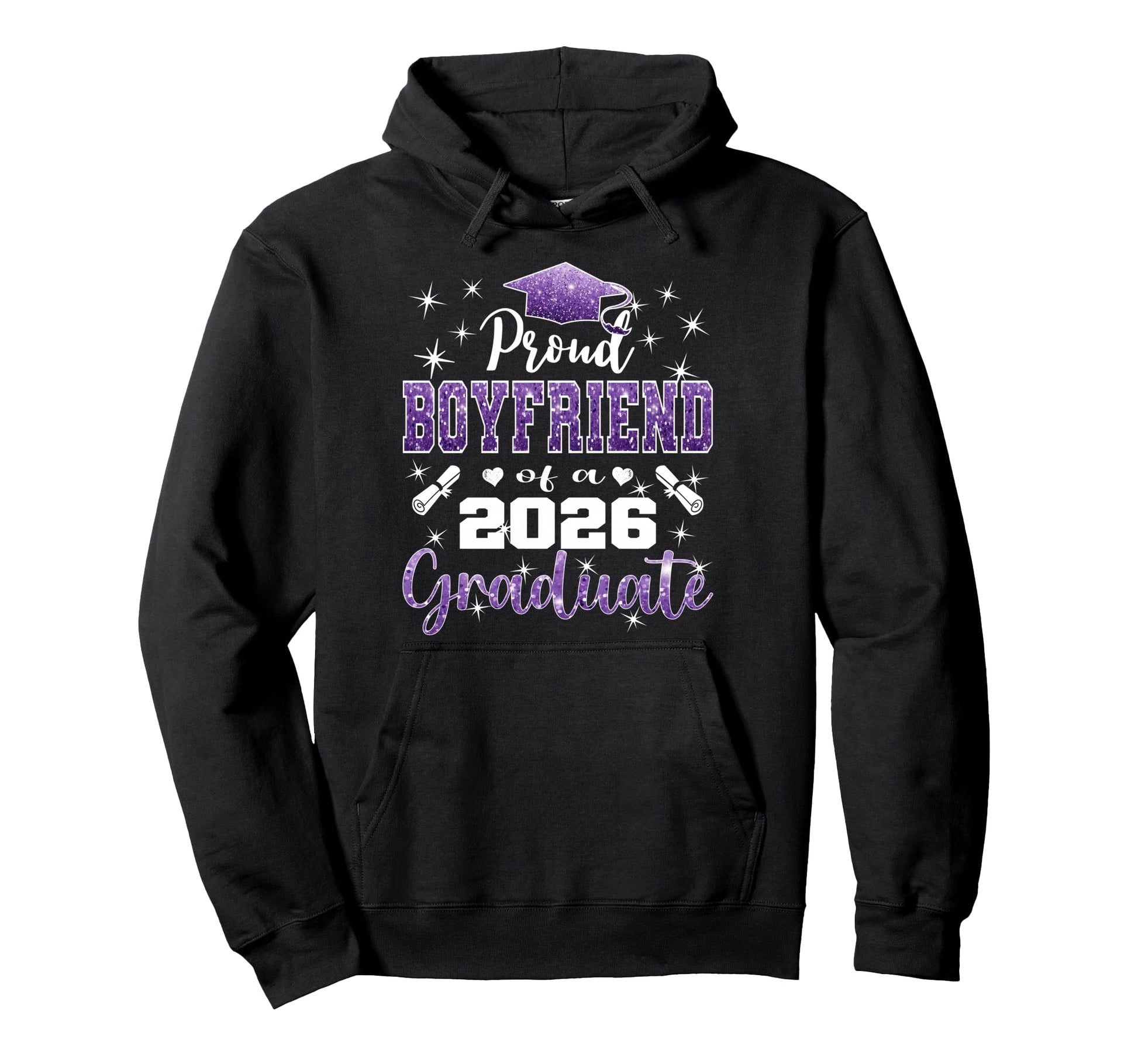 Super Proud Boyfriend 2026 Graduate Hoodie - Minimalist Print Men Women - T-Shirt, Sweatshirt, Hoodie