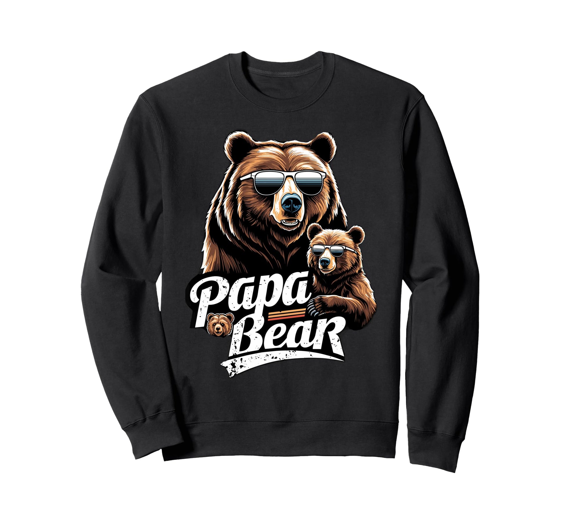 Papa Bear Husband Father Family Sweatshirt - Minimalist Print for Adults - T-Shirt, Sweatshirt, Hoodie