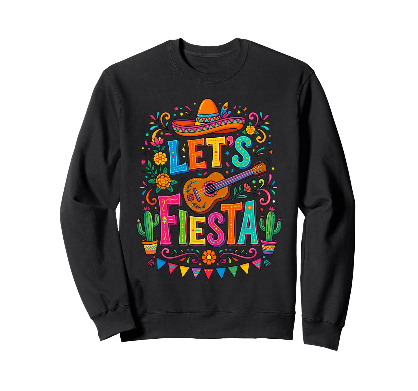 Cinco De Mayo Mexican Taco Cactus Sweatshirt - Graphic Print for Adults - T-Shirt, Sweatshirt, Hoodie