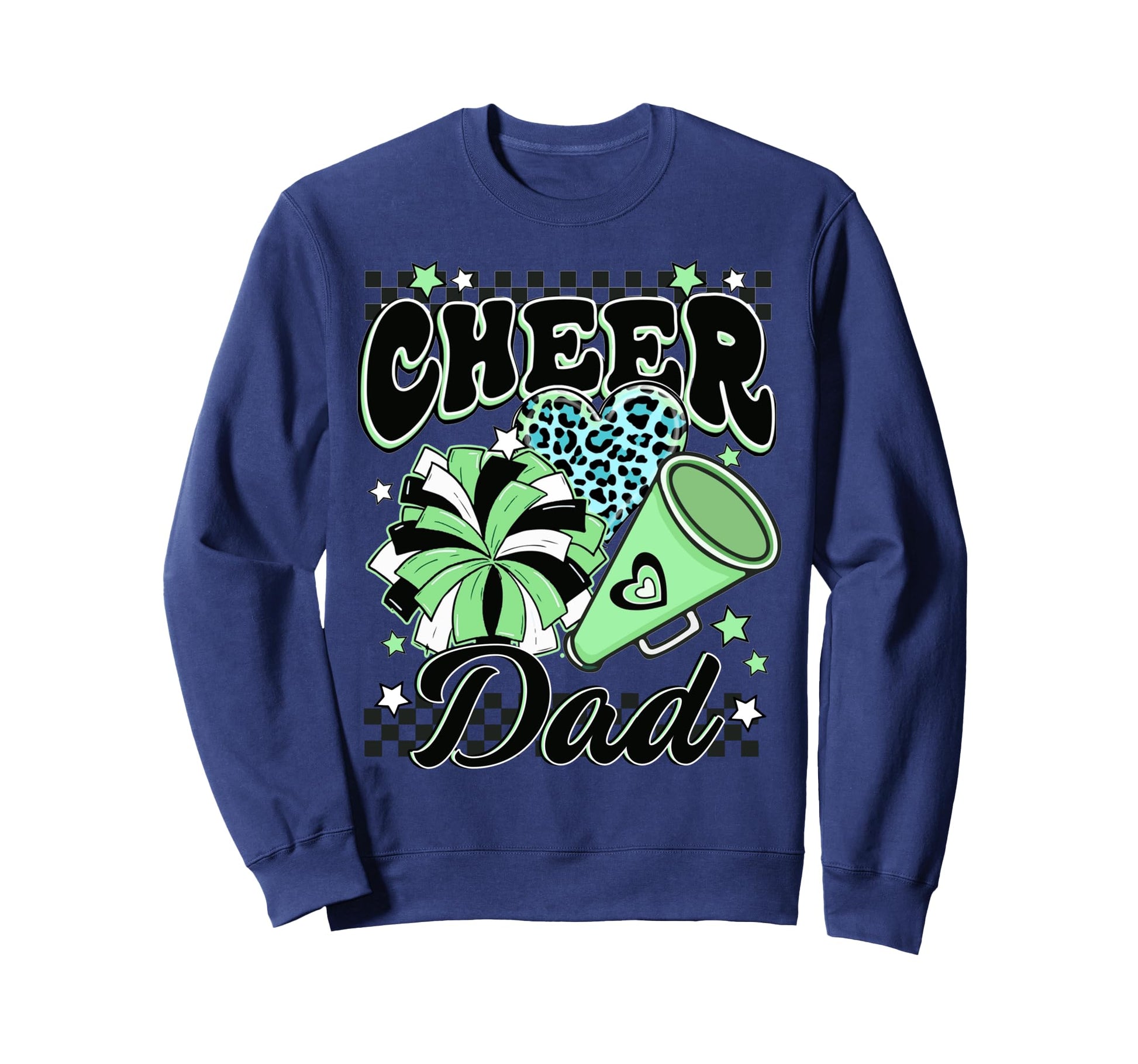 Groovy Cheer Dad Tees Cheerleader Sweatshirt - Fun Novelty Design Men Women - T-Shirt, Sweatshirt, Hoodie