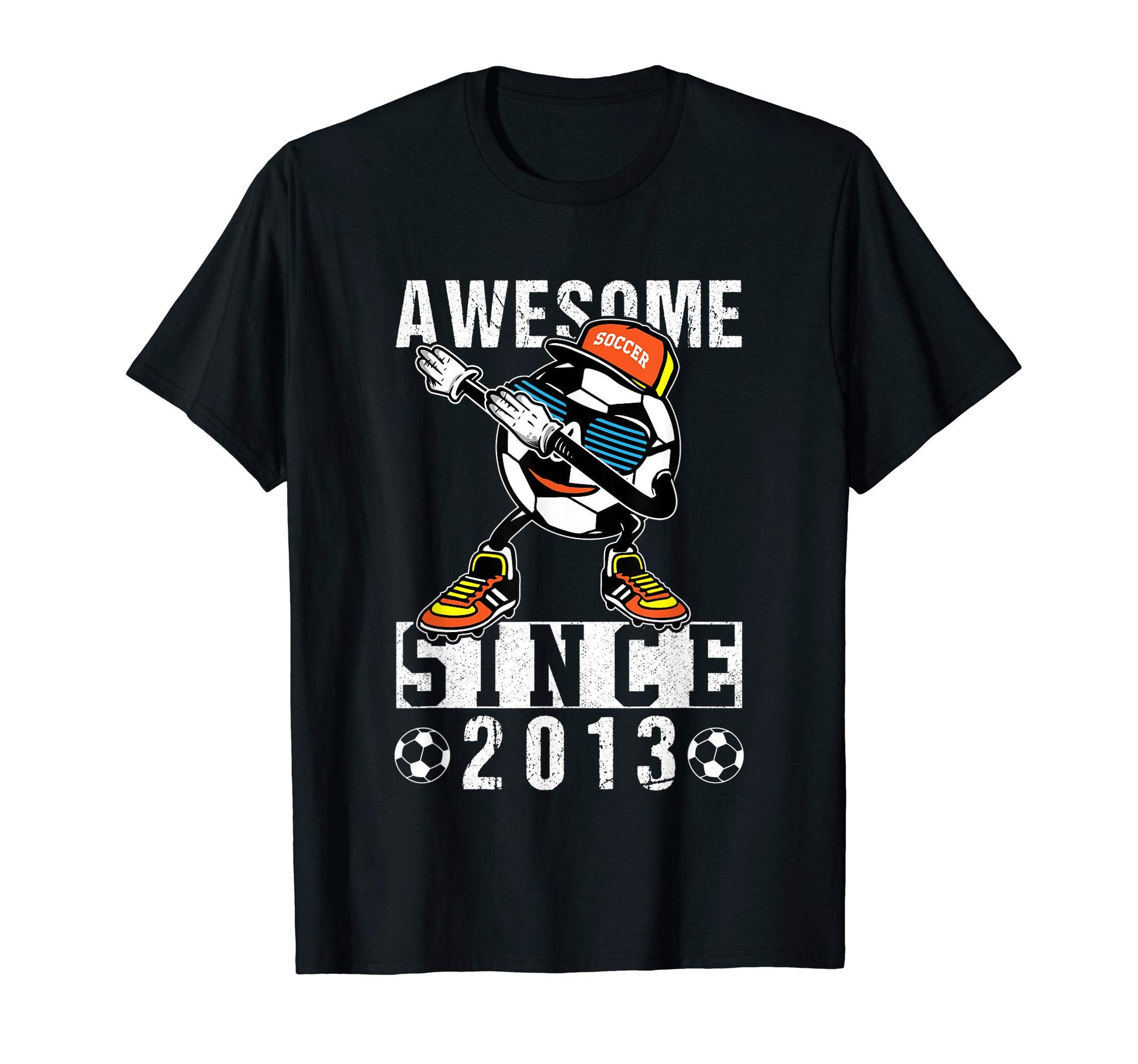 Awesome Since 2013 7Th Birthday Soccer T-Shirt - Trendy Graphic Unisex - T-Shirt, Sweatshirt, Hoodie
