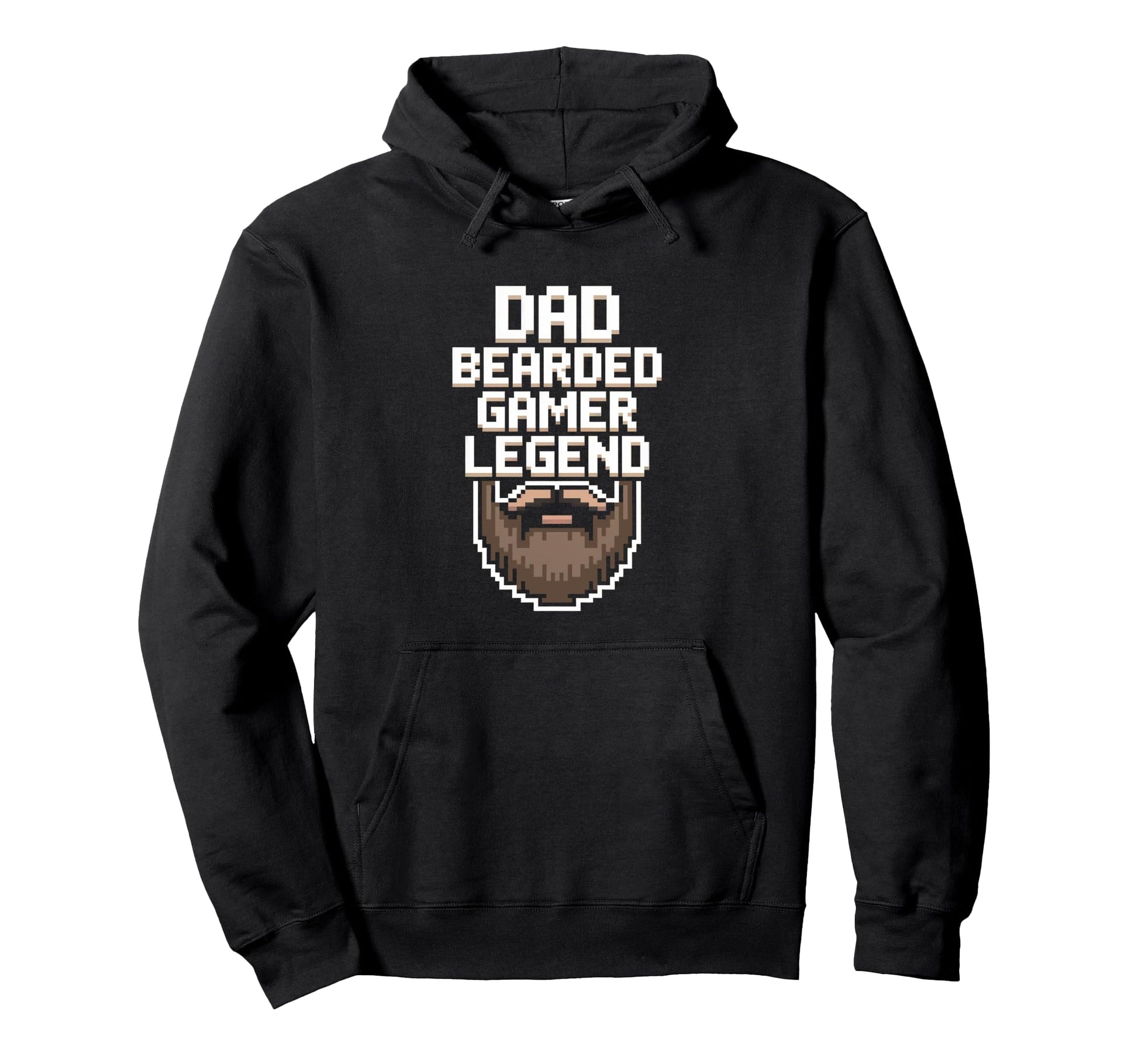 Funny Gamer Bearded Dad Gaming Dad Hoodie - Casual Everyday Wear Men Women - T-Shirt, Sweatshirt, Hoodie