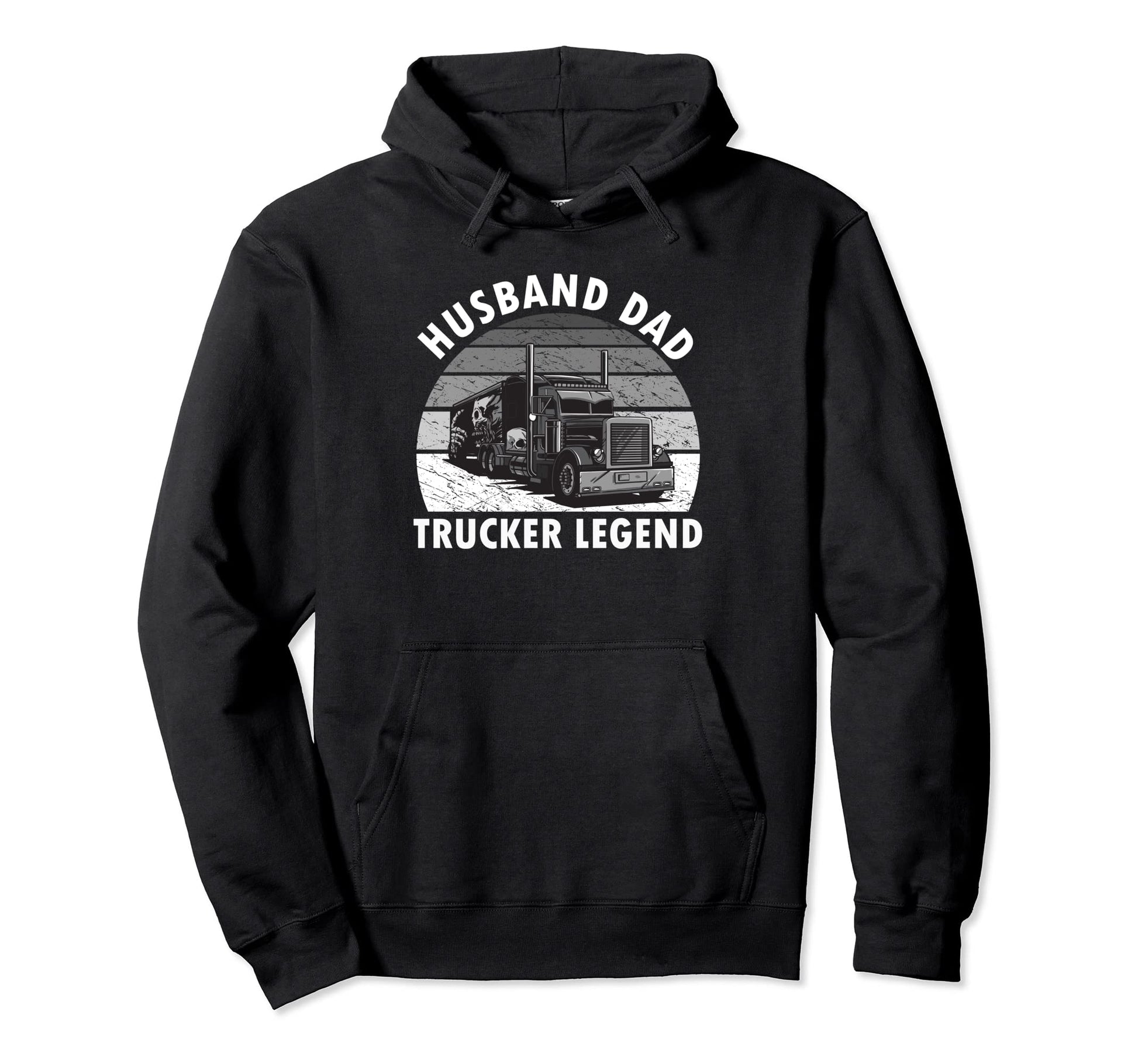 Husband Dad Trucker Legend Truck Hoodie - Aesthetic Graphic for Adults - T-Shirt, Sweatshirt, Hoodie