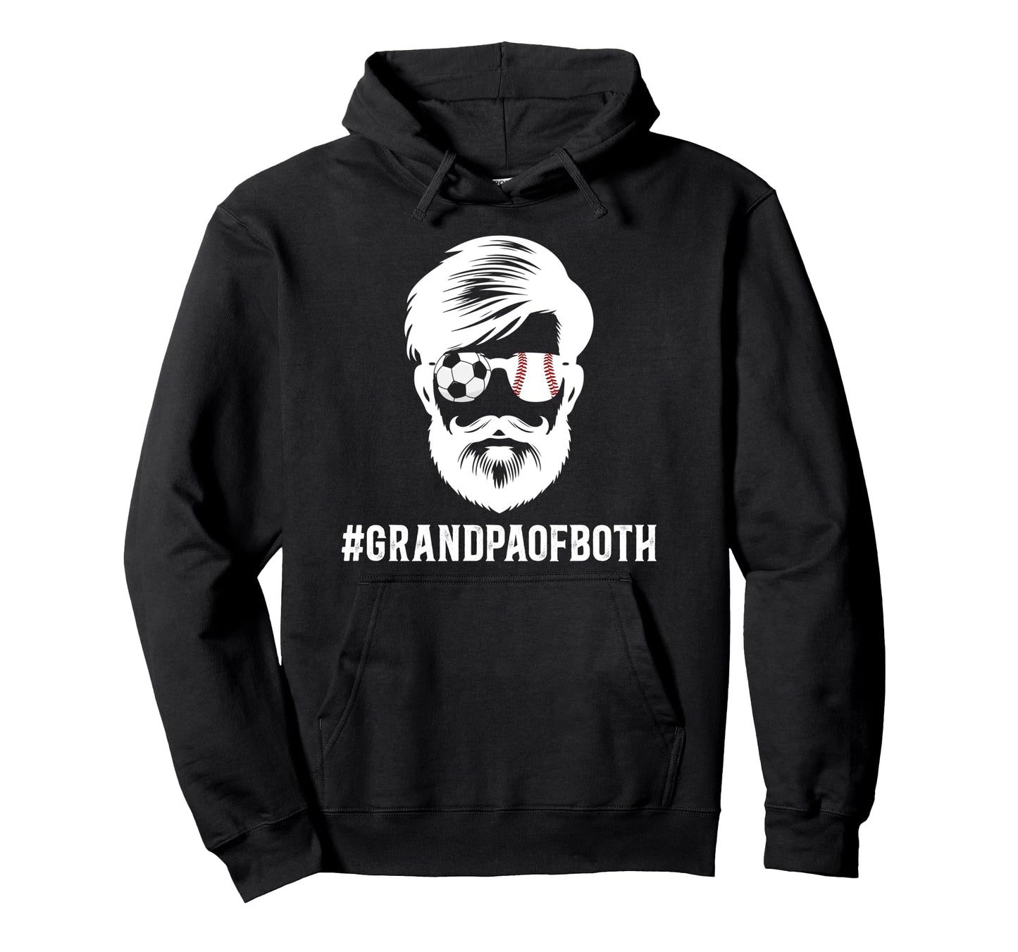 Grandpa Both Baseball Soccer Grandpa Hoodie - Trendy Graphic for Adults - T-Shirt, Sweatshirt, Hoodie