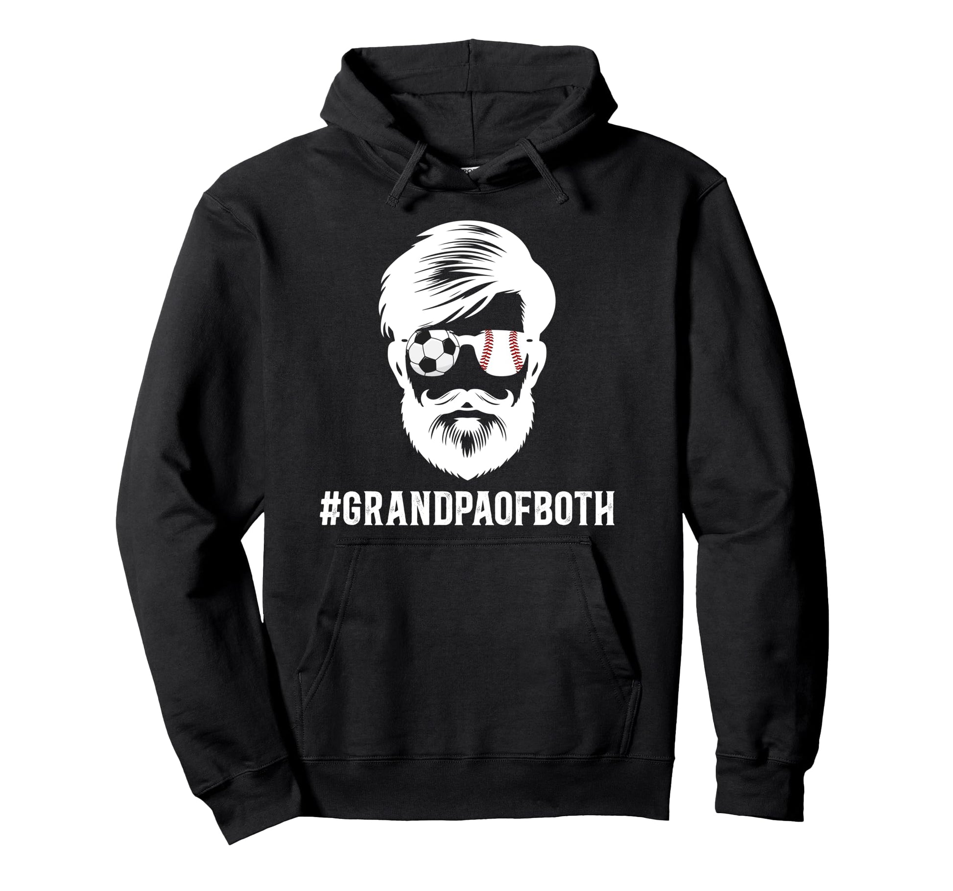 Grandpa Both Baseball Soccer Grandpa Hoodie - Trendy Graphic for Adults - T-Shirt, Sweatshirt, Hoodie