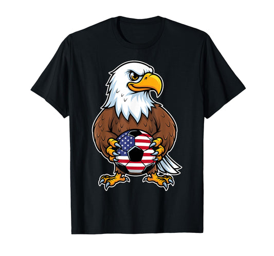American Eagle Holding Soccer Ball T-Shirt - Minimalist Print Men Women - T-Shirt, Sweatshirt, Hoodie