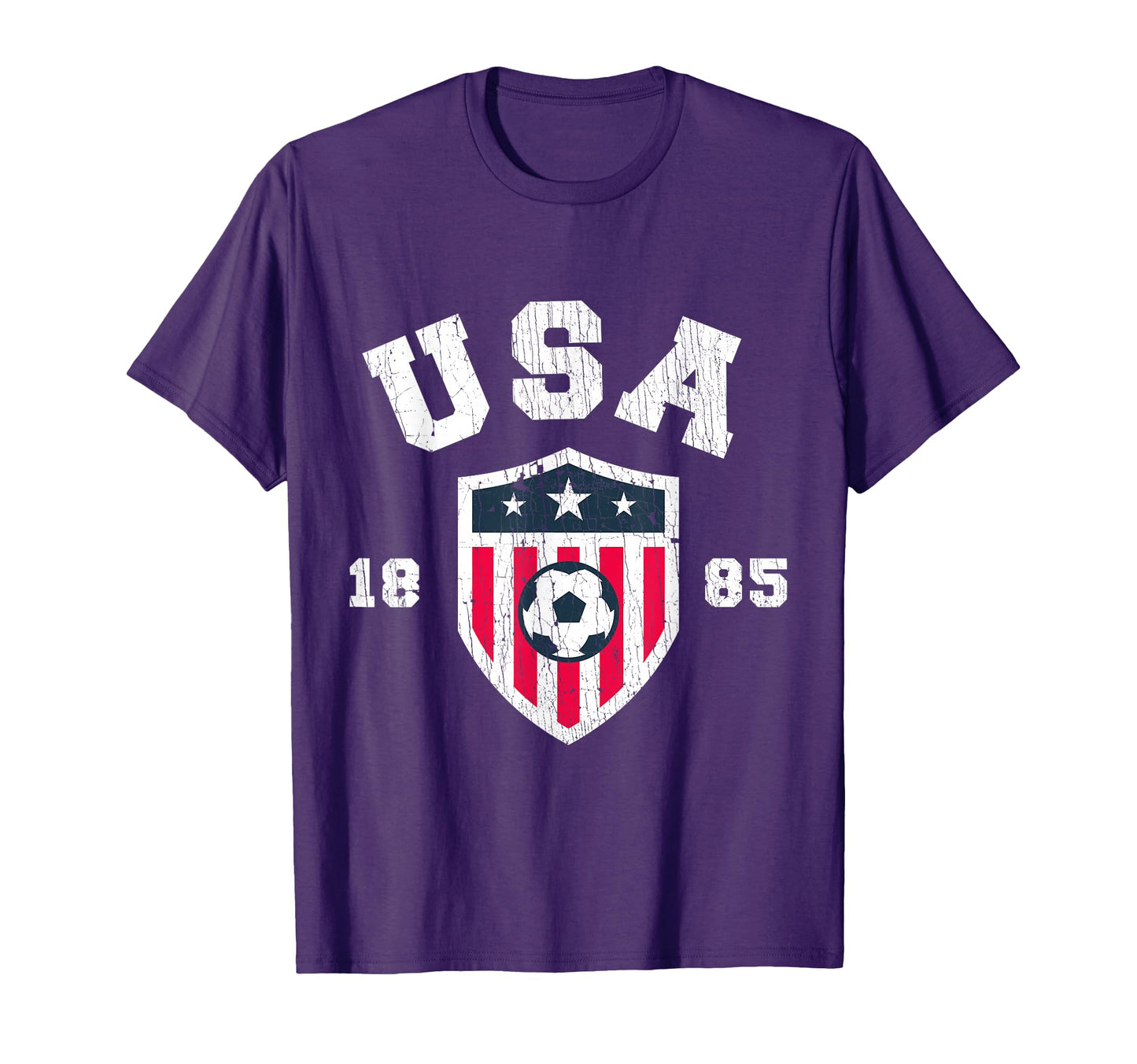 Usa Soccer 1885 American Flag T-Shirt - Casual Everyday Wear Unisex - T-Shirt, Sweatshirt, Hoodie