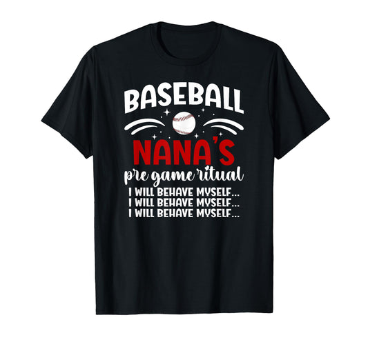Baseball Nana Funny Nana Baseball T-Shirt - Aesthetic Graphic Men Women - T-Shirt, Sweatshirt, Hoodie