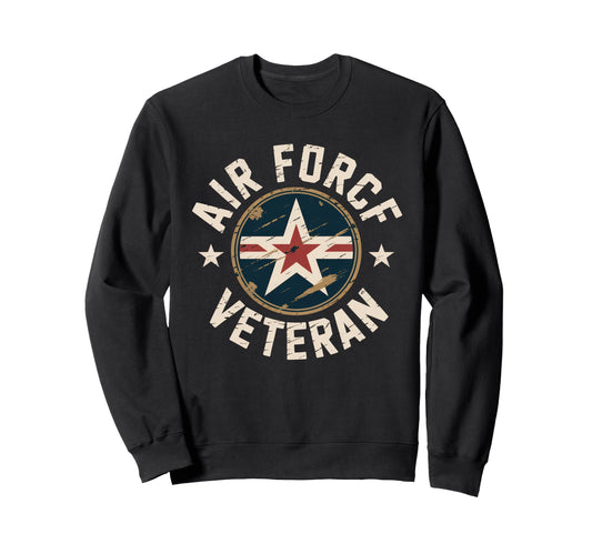 Air Force Veteran Us American Flag Sweatshirt - Custom Art Print Unisex - T-Shirt, Sweatshirt, Hoodie