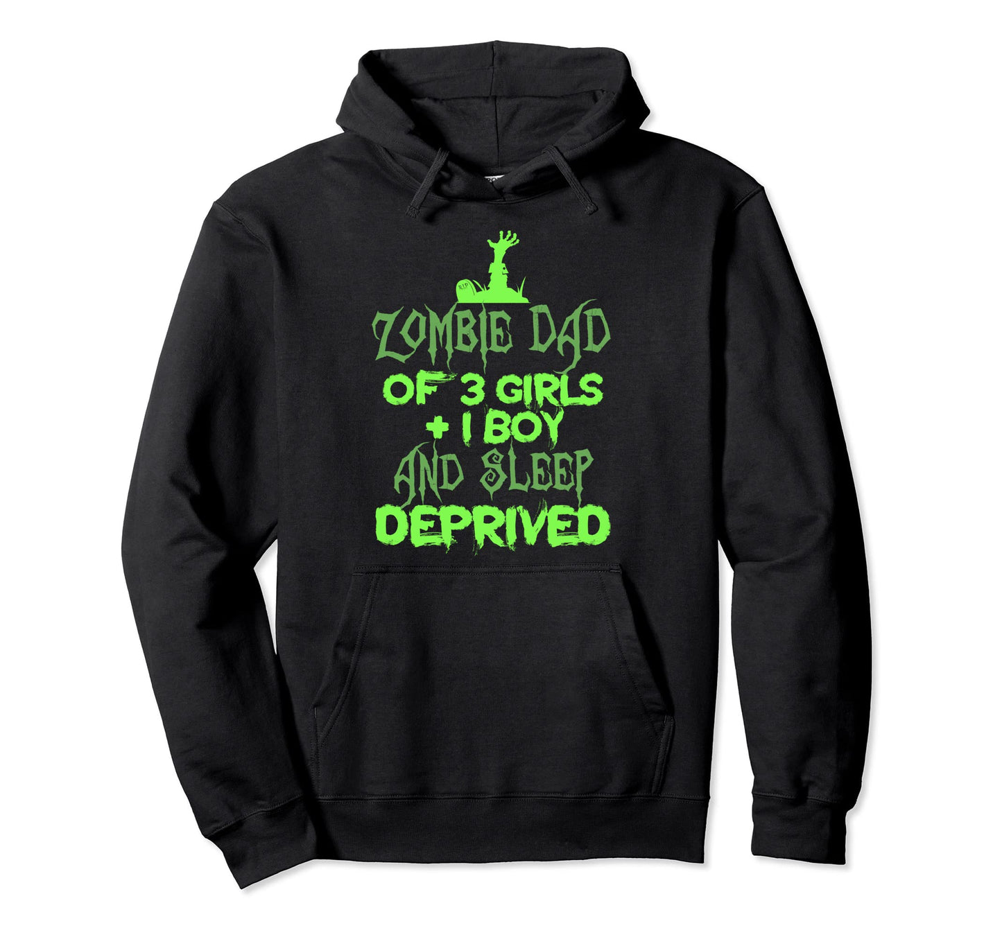 Zombie Dad 3 1 Sleep Deprived Halloween Hoodie - Graphic Print for Adults - T-Shirt, Sweatshirt, Hoodie