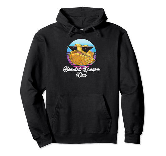 Bearded Dragon Dad Pogona Herpetology Reptile Hoodie - Graphic Print Unisex - T-Shirt, Sweatshirt, Hoodie