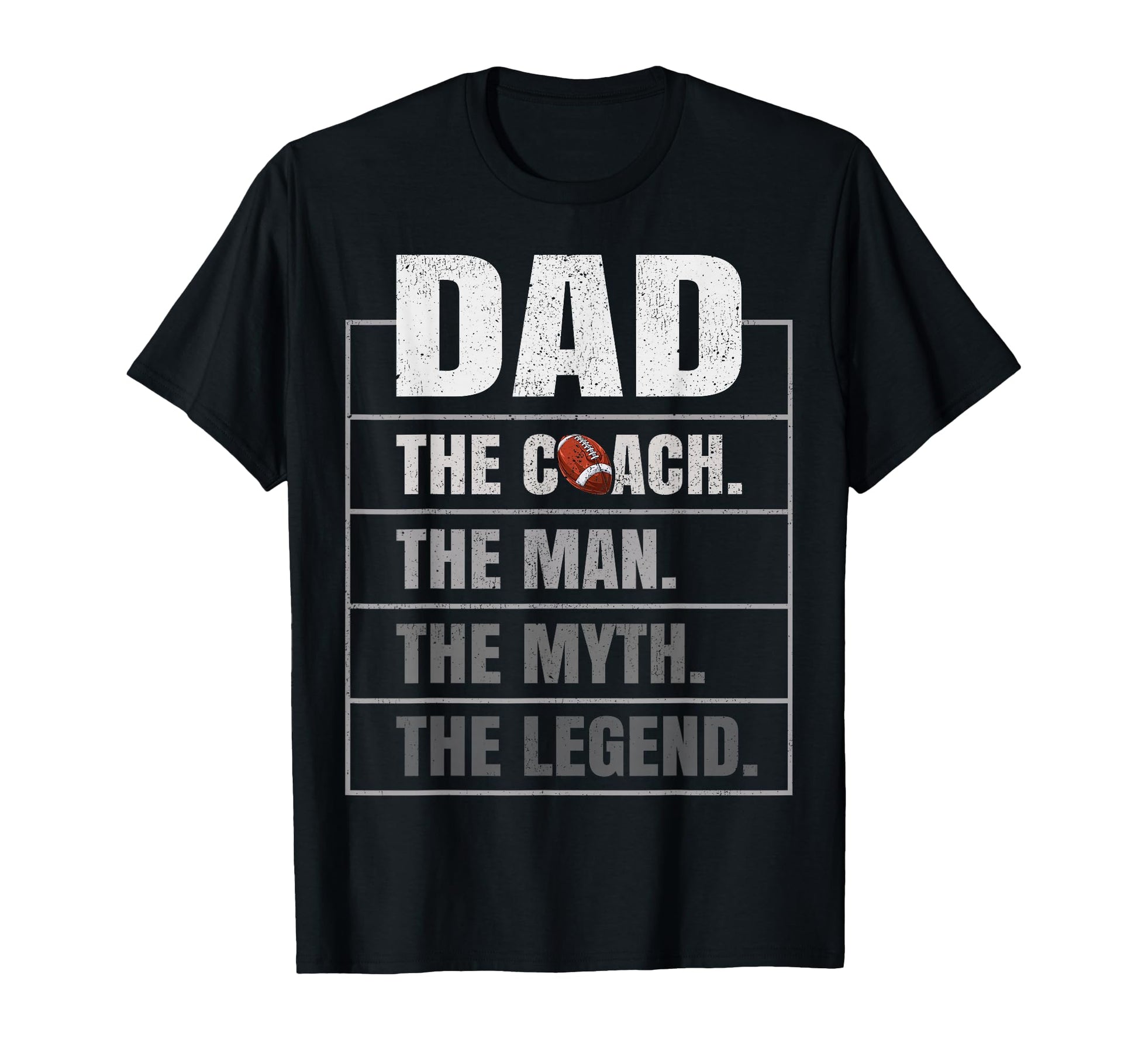 Flag Football Coach Dad Myth Legend T-Shirt - Custom Art Print for Adults - T-Shirt, Sweatshirt, Hoodie