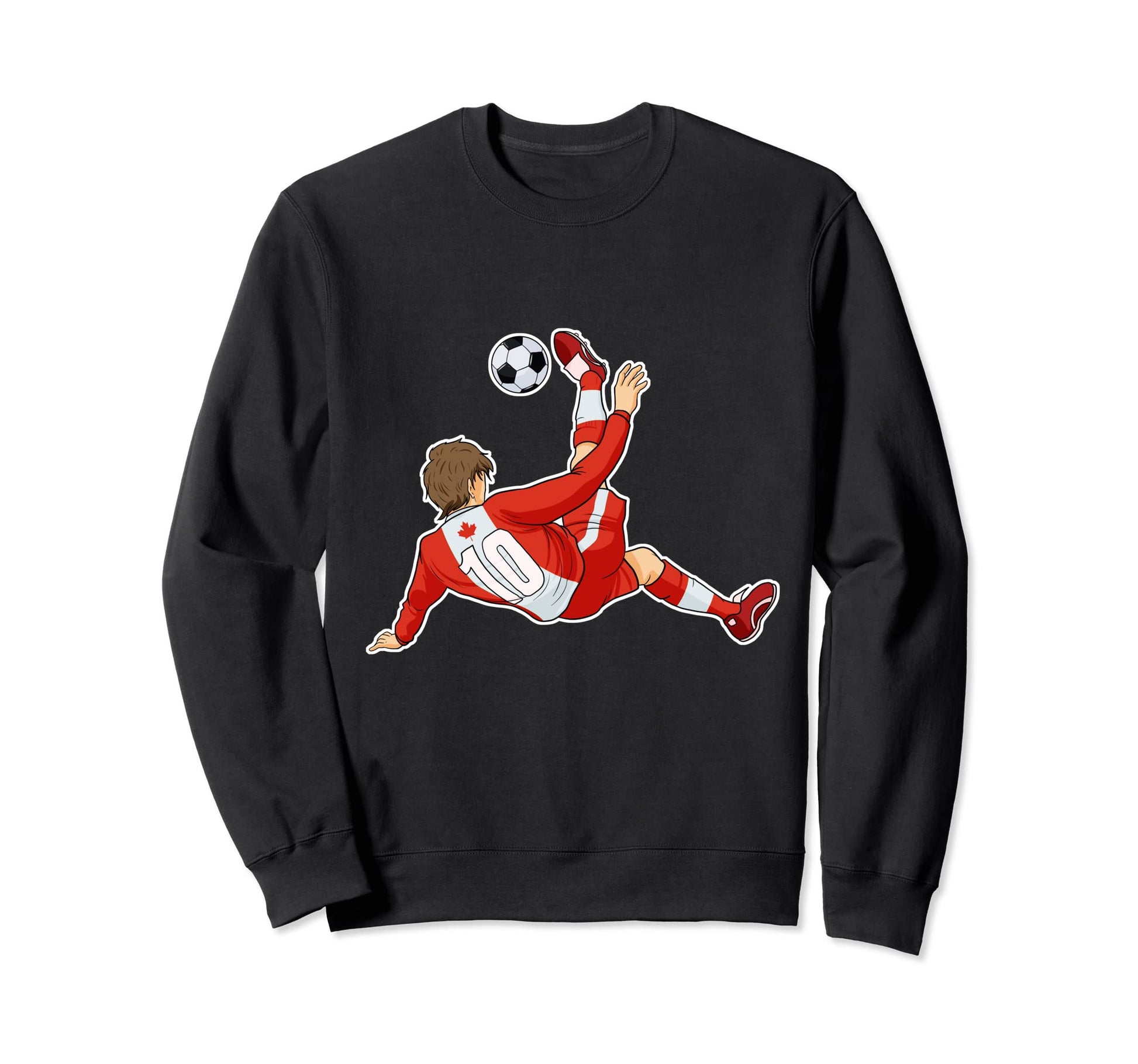 Canadian Flag Soccer Team I Sweatshirt - Aesthetic Graphic Men Women - T-Shirt, Sweatshirt, Hoodie