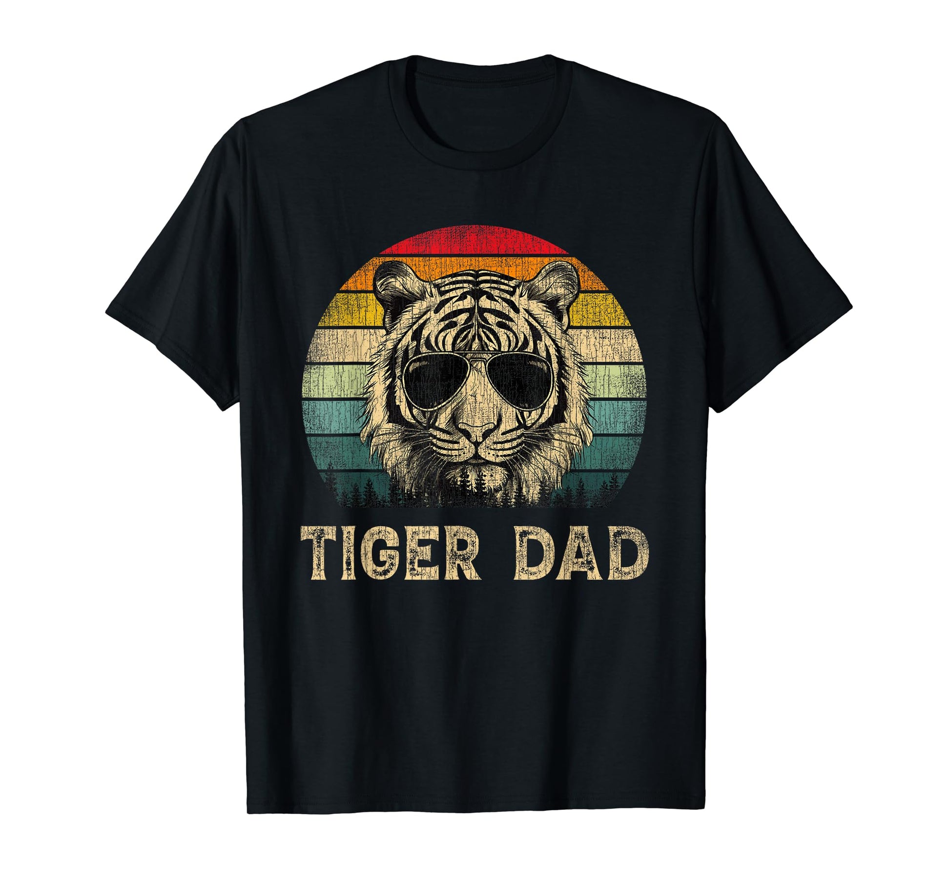 Tiger Dad Tiger Lovers Daddy Fathers T-Shirt - Minimalist Print Men Women - T-Shirt, Sweatshirt, Hoodie
