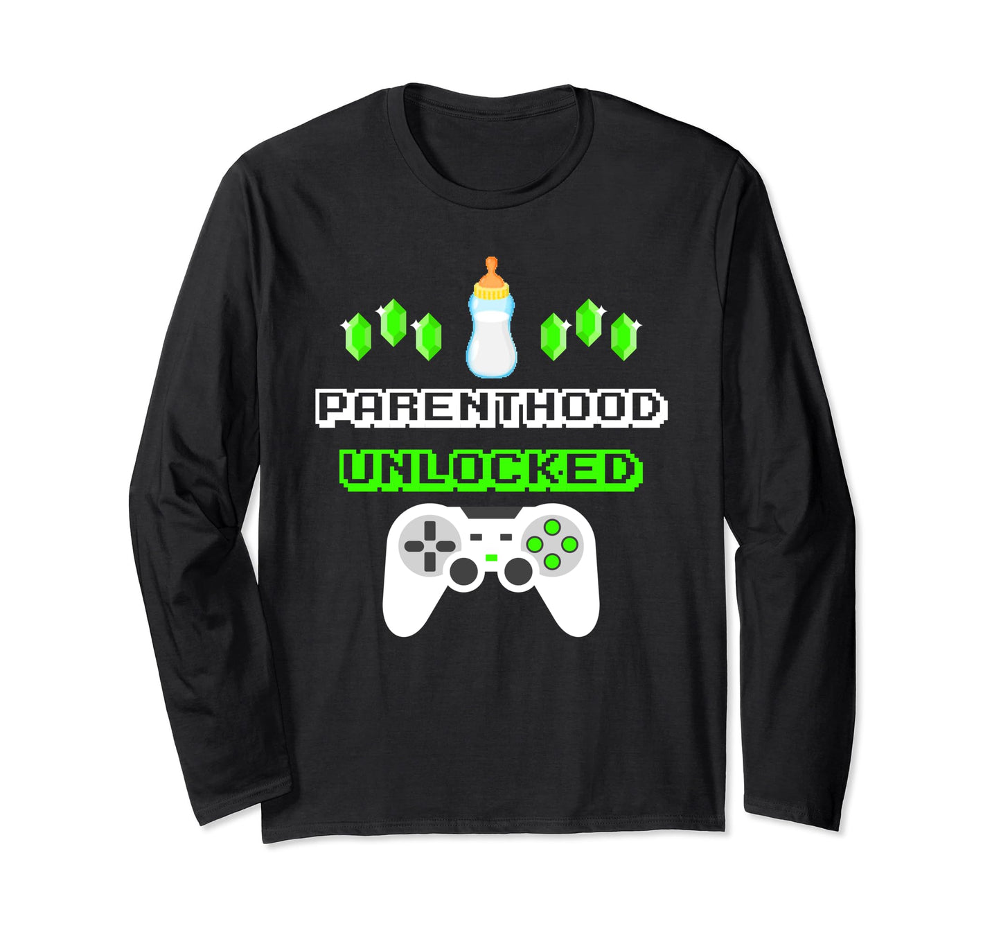 Parenthood Unlocked Funny Gamer Mom Or Dad T-Shirt - Unique Graphic Unisex - T-Shirt, Sweatshirt, Hoodie