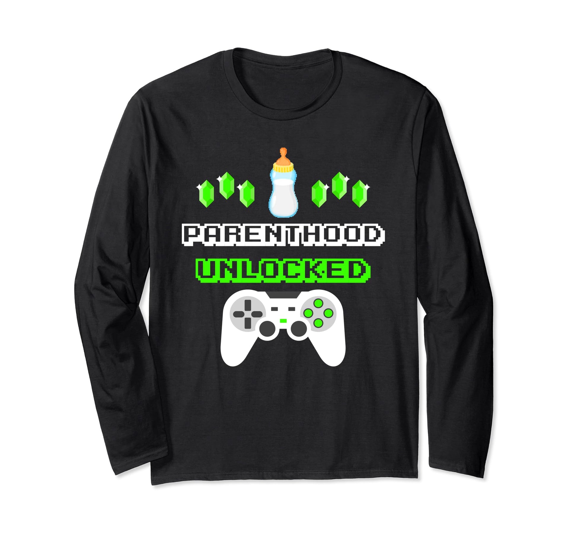 Parenthood Unlocked Funny Gamer Mom Or Dad T-Shirt - Unique Graphic Unisex - T-Shirt, Sweatshirt, Hoodie