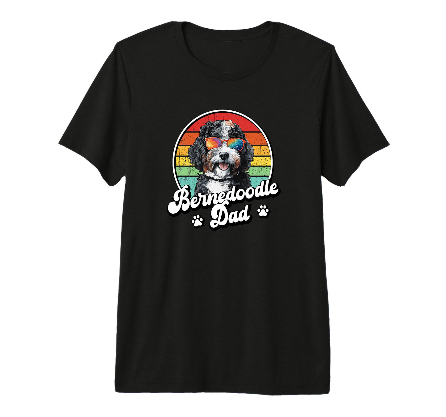 Dog Lover Bernedoodle Dad Tri Blend T-Shirt - Streetwear Style Men Women - T-Shirt, Sweatshirt, Hoodie