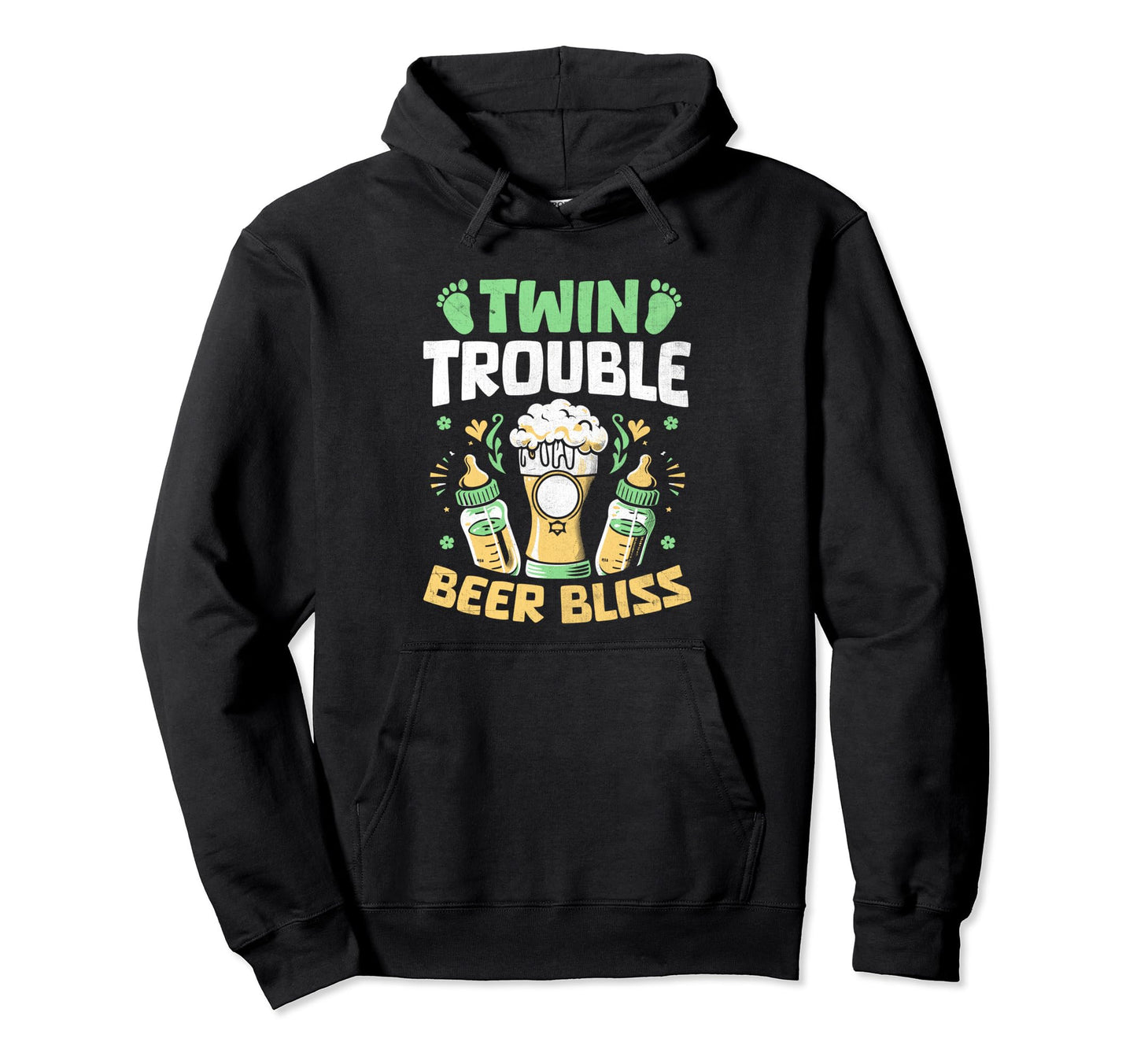 Funny Dad Twins Beer Drinking Twin Hoodie - Fun Novelty Design Men Women - T-Shirt, Sweatshirt, Hoodie