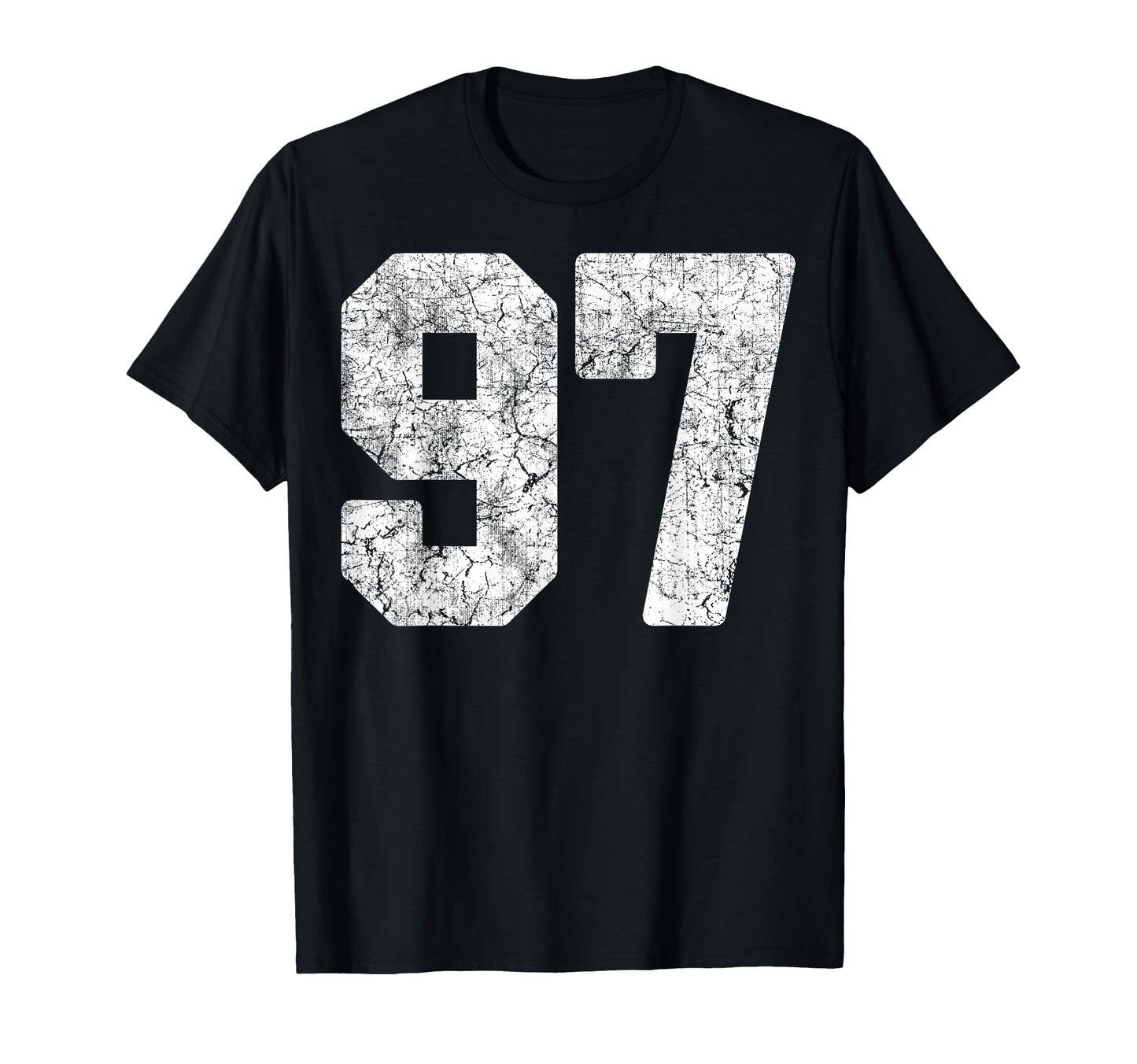 Distressed White Number 97 Jersey Player T-Shirt - Streetwear Style Unisex - T-Shirt, Sweatshirt, Hoodie