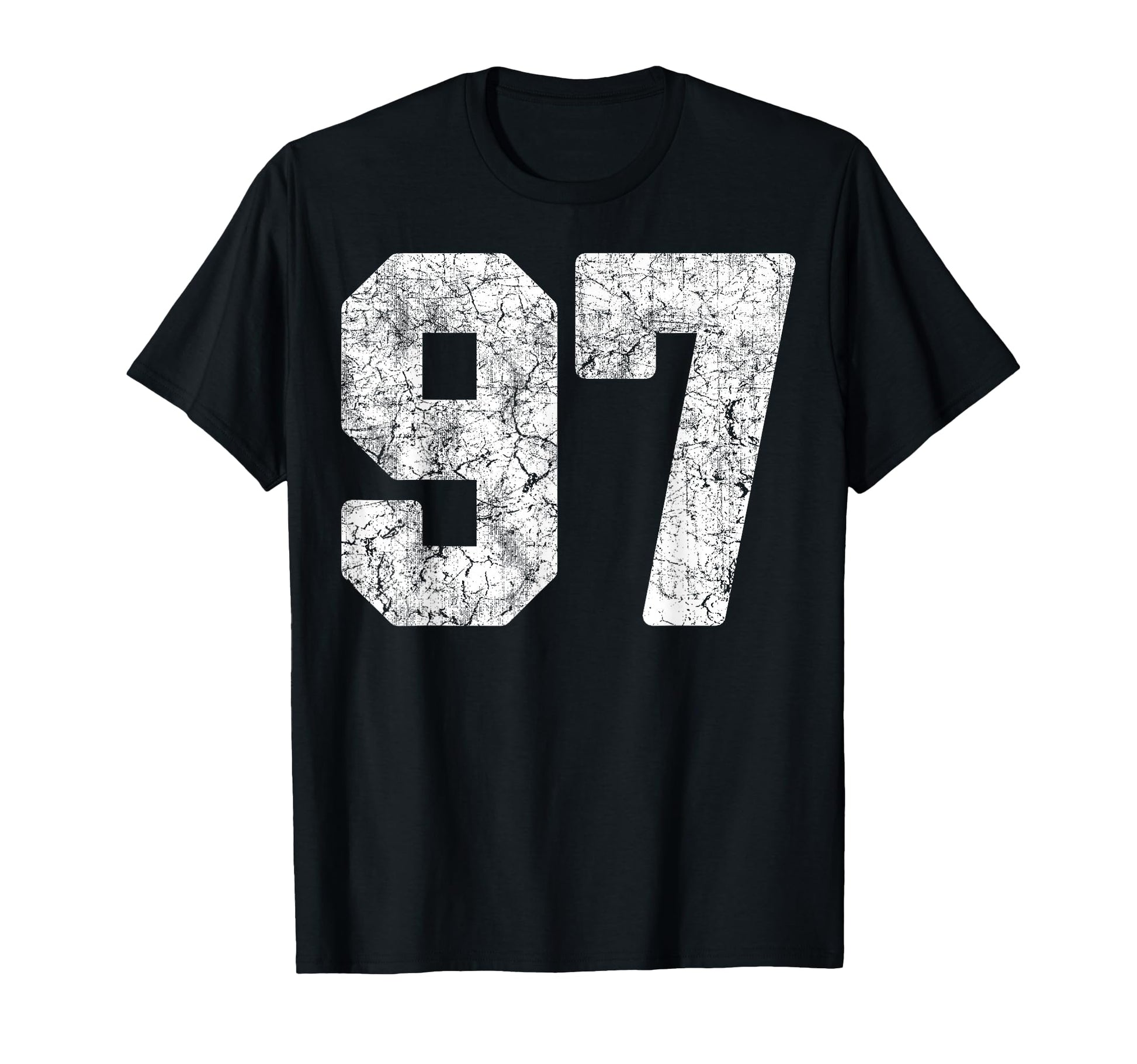 Distressed White Number 97 Jersey Player T-Shirt - Streetwear Style Unisex - T-Shirt, Sweatshirt, Hoodie