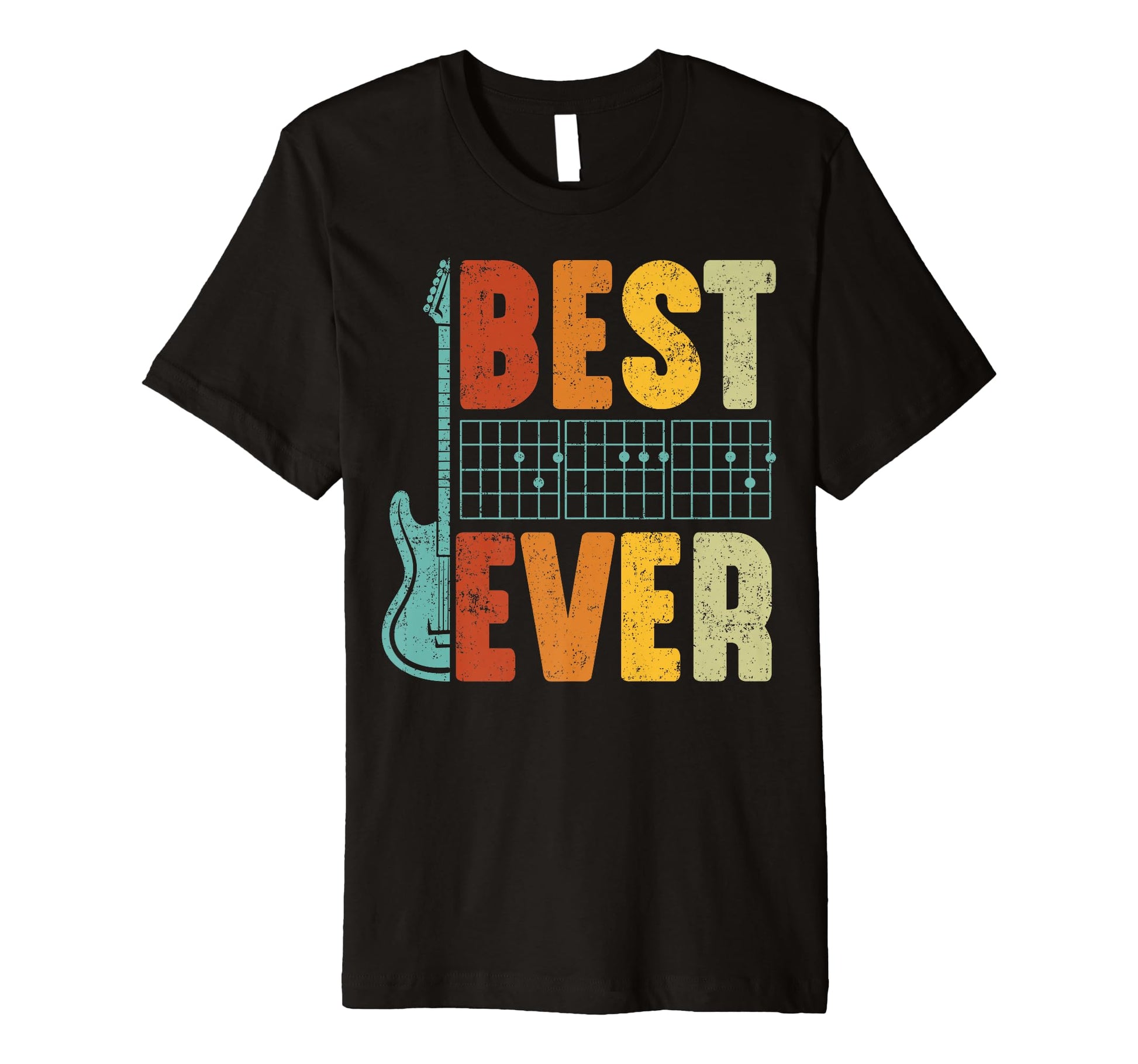 Best Dad Ever Guitar Chord D D Musician T-Shirt - Unique Graphic Men Women - T-Shirt, Sweatshirt, Hoodie