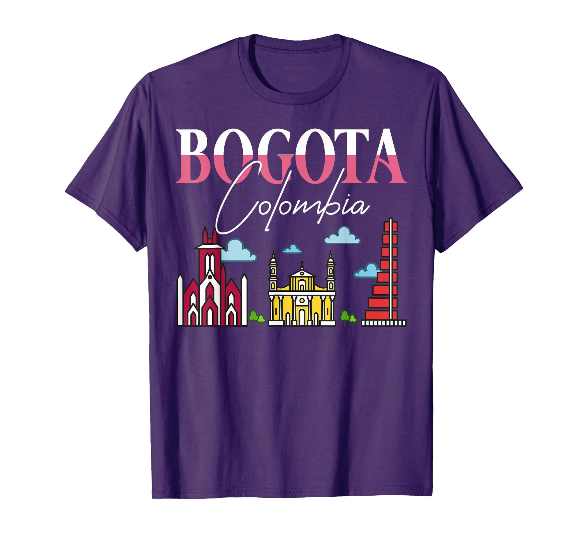 Bogota Colombia City Skyline Map T-Shirt - Novelty Apparel for Adults - T-Shirt, Sweatshirt, Hoodie