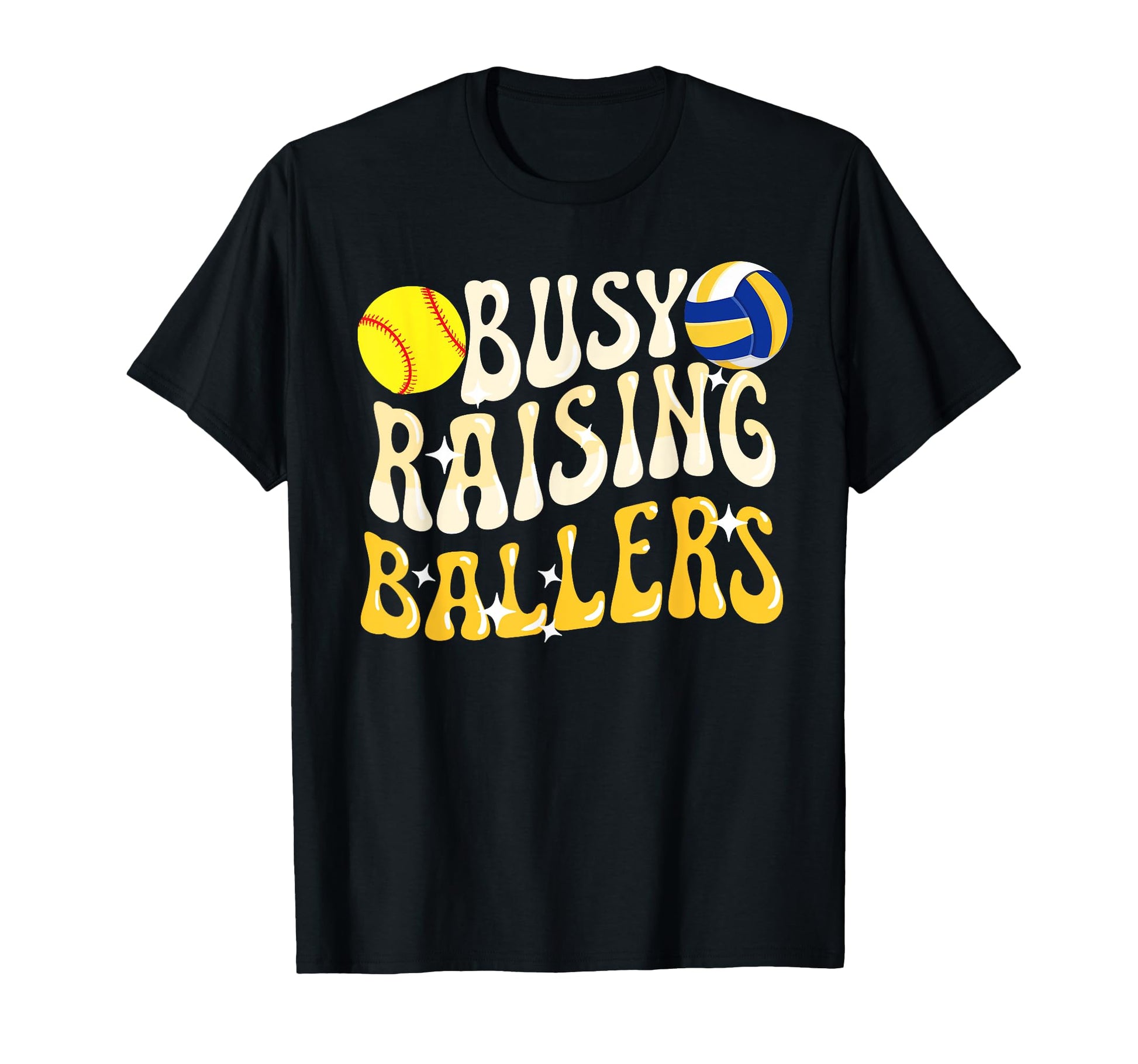 Busy Raising Ballers Volleyball T-Shirt - Minimalist Print Men Women - T-Shirt, Sweatshirt, Hoodie