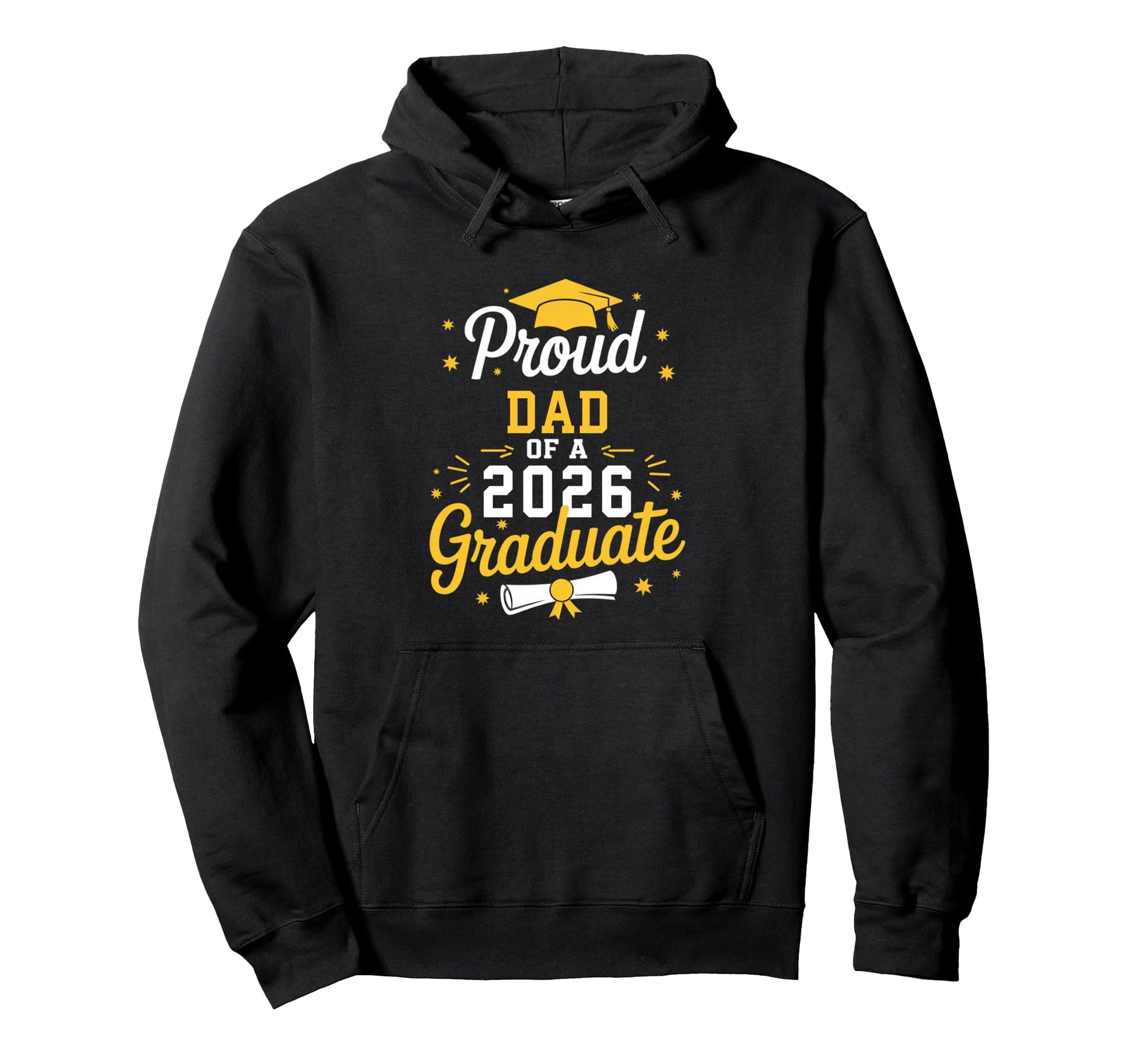 Proud Dad 2026 Graduate Grad Senior Hoodie - Aesthetic Graphic Unisex - T-Shirt, Sweatshirt, Hoodie
