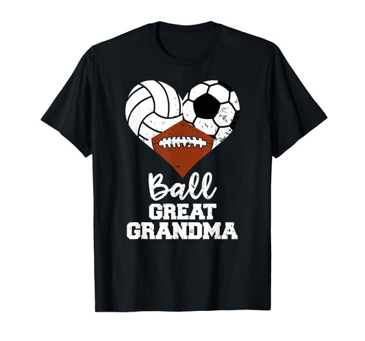 Ball Great Grandma Heart Volleyball T-Shirt - Custom Art Print for Adults - T-Shirt, Sweatshirt, Hoodie