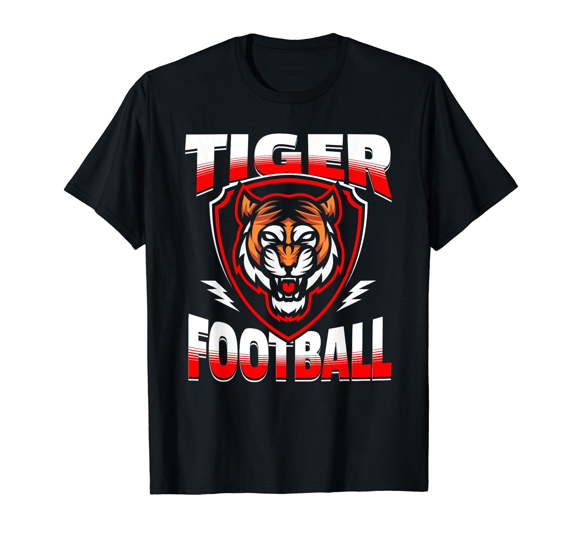 Tiger Football Day Mom Dad T-Shirt - Casual Everyday Wear for Adults - T-Shirt, Sweatshirt, Hoodie