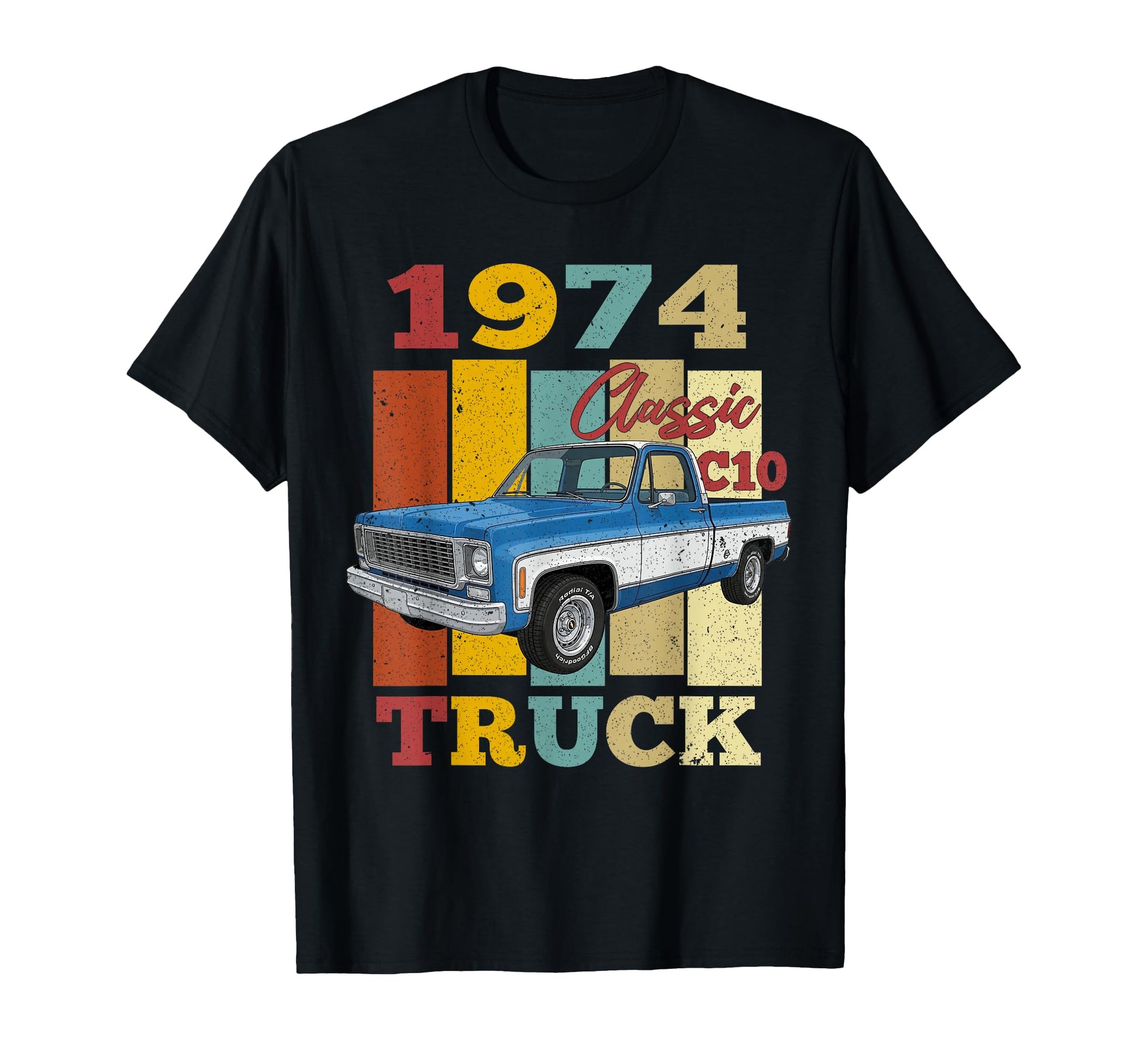 1974 C10 Truck 74 Silhouette Old Hot Rod T-Shirt - Aesthetic Graphic Unisex - T-Shirt, Sweatshirt, Hoodie