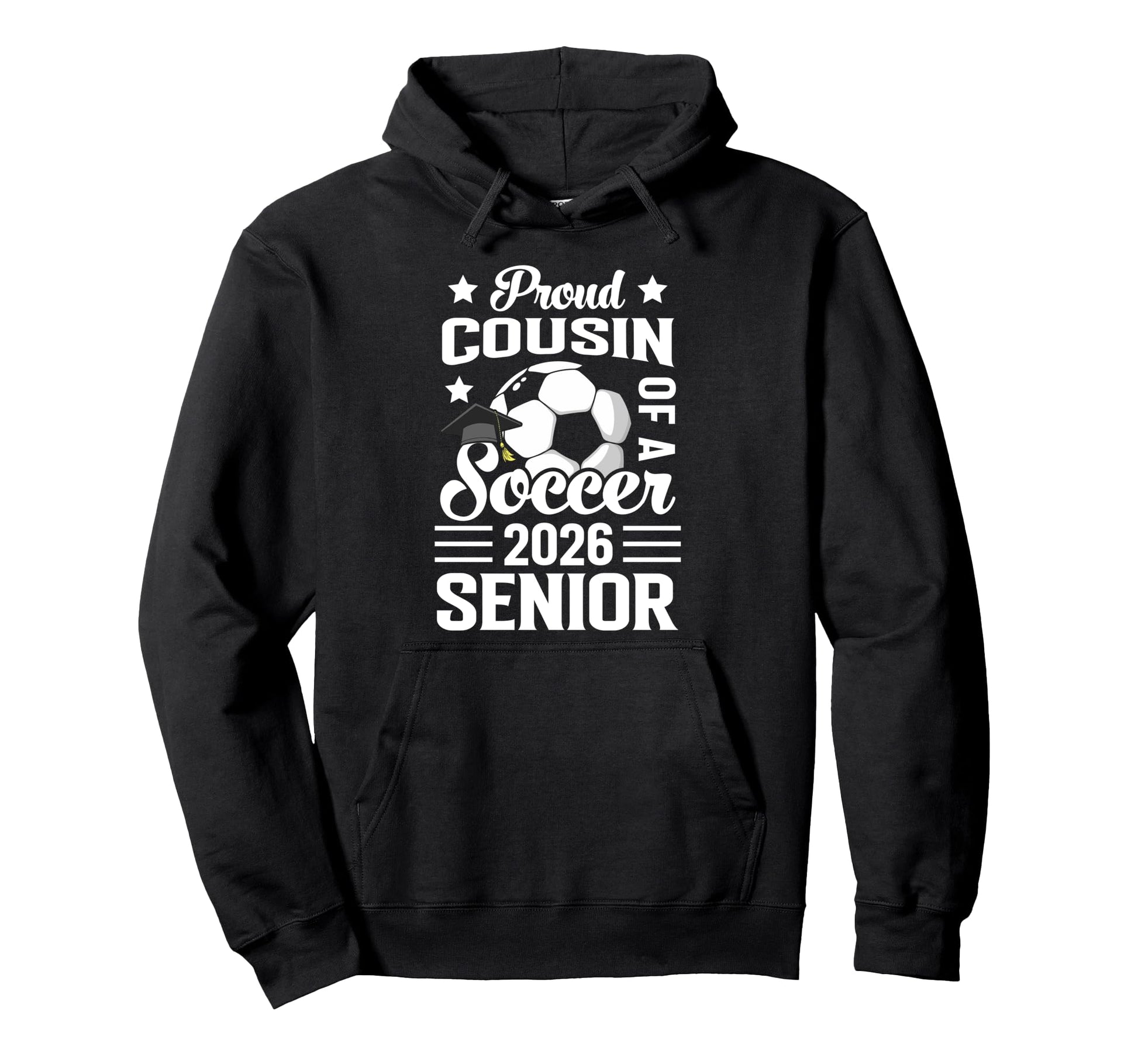 Proud Cousin Soccer Senior 2026 Hoodie - Minimalist Print Men Women - T-Shirt, Sweatshirt, Hoodie