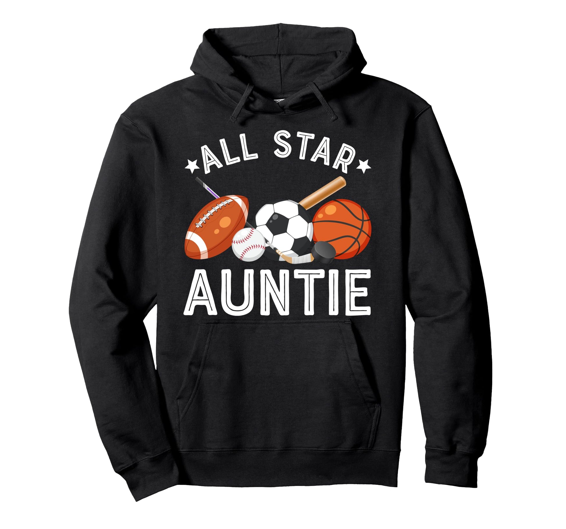 All Star Auntie Birthday Basketball Hoodie - Custom Art Print for Adults - T-Shirt, Sweatshirt, Hoodie