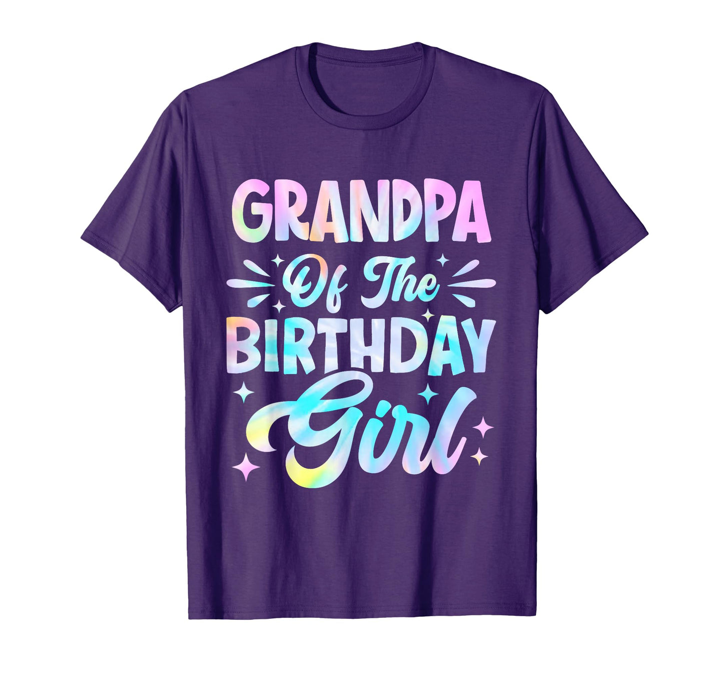Grandpa Birthday Tie Dye Party Family T-Shirt - Minimalist Print for Adults - T-Shirt, Sweatshirt, Hoodie