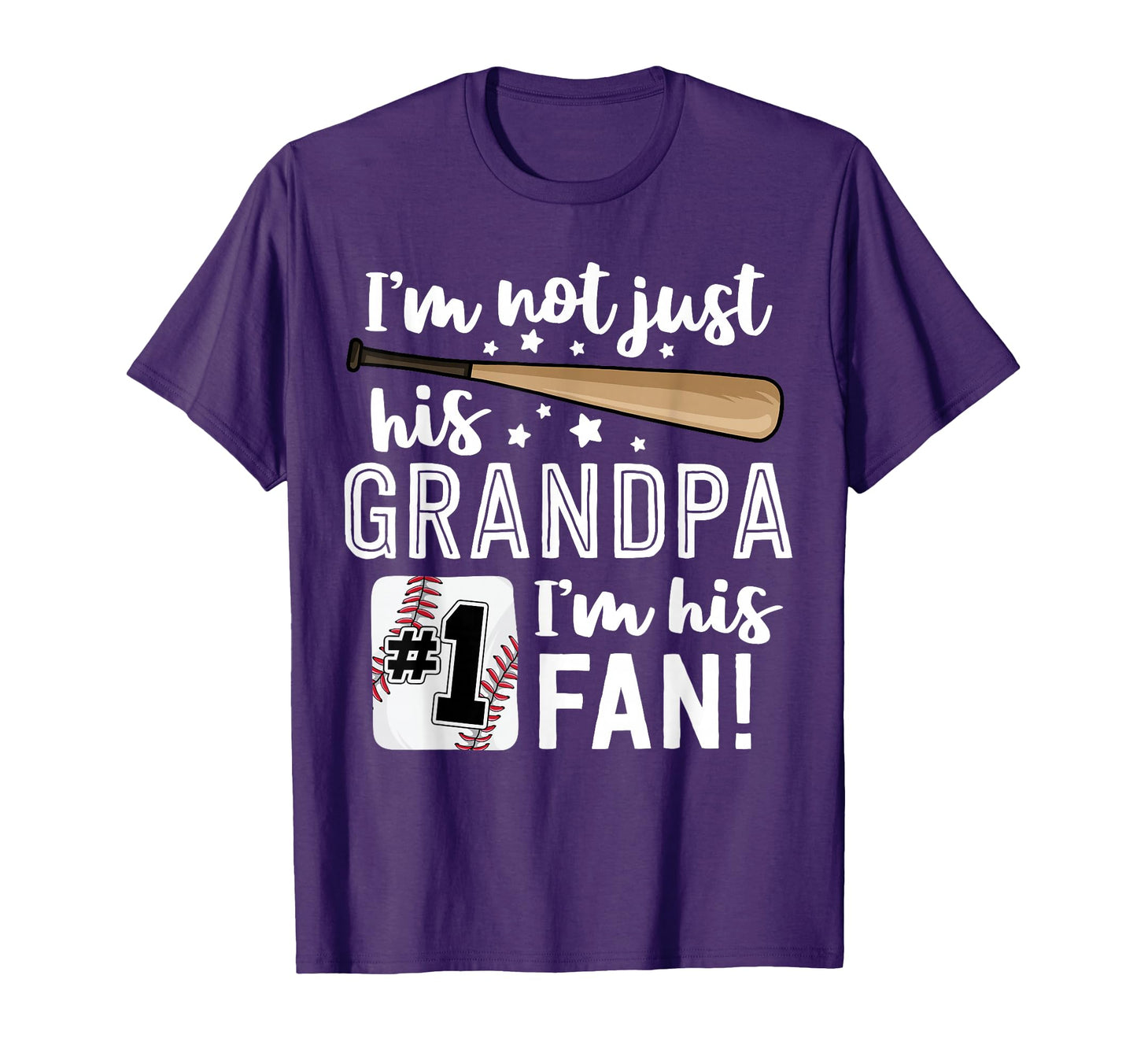 Im Not Just His Grandpa Im His 1 Fan T-Shirt - Minimalist Print for Adults - T-Shirt, Sweatshirt, Hoodie