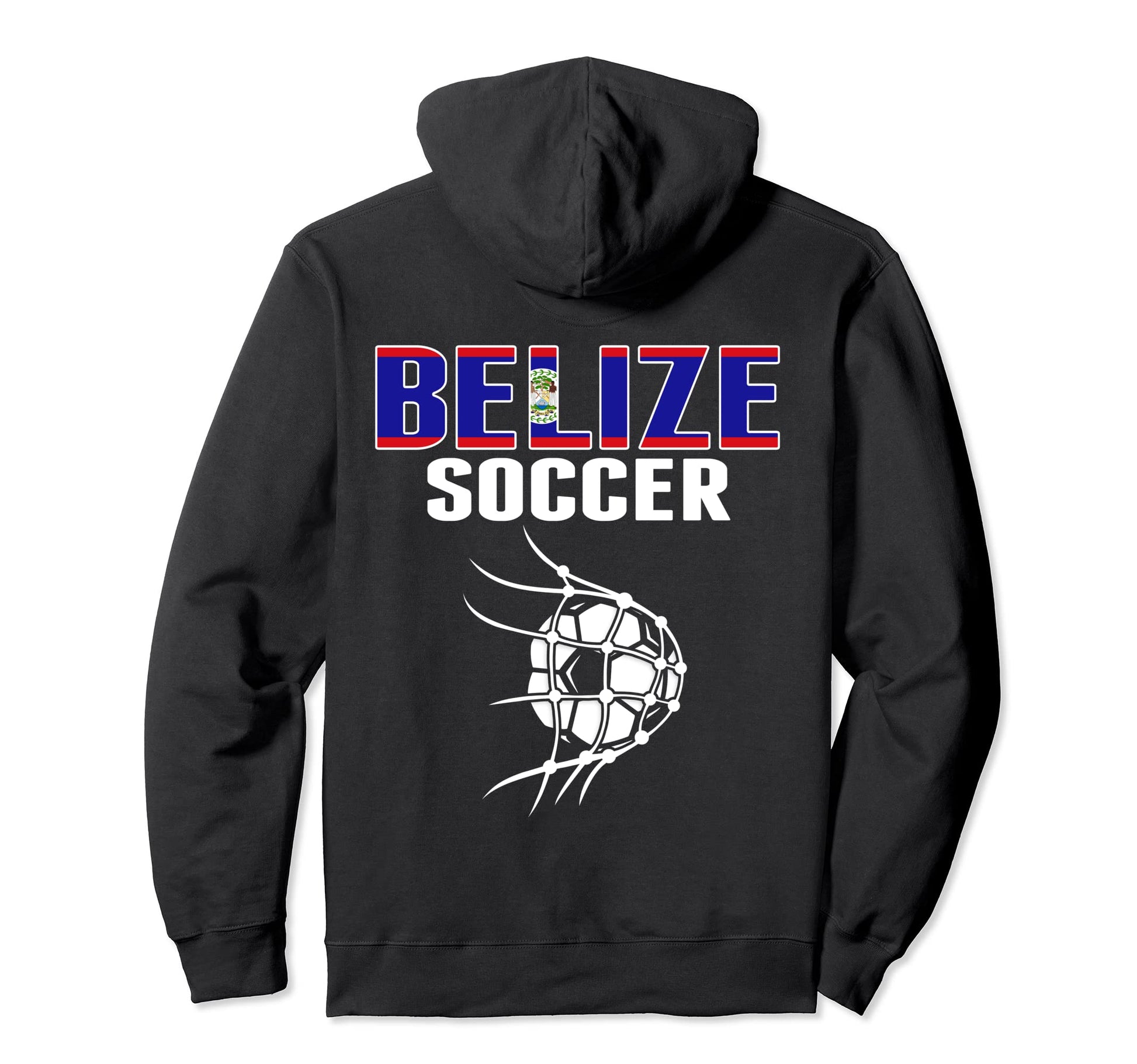 Belize Soccer Ball Net Belizean Hoodie - Fun Novelty Design for Adults - T-Shirt, Sweatshirt, Hoodie