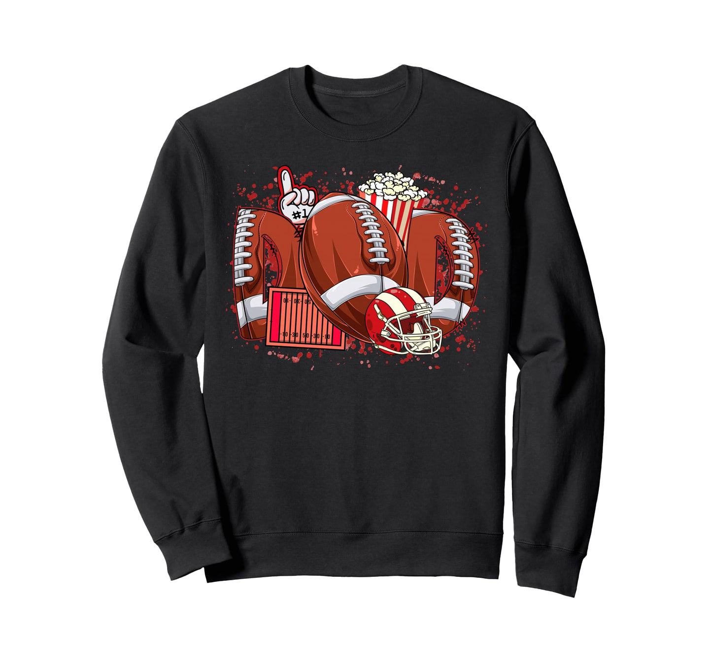 Football Dad Football Lovers Funny Sweatshirt - Custom Art Print Men Women - T-Shirt, Sweatshirt, Hoodie